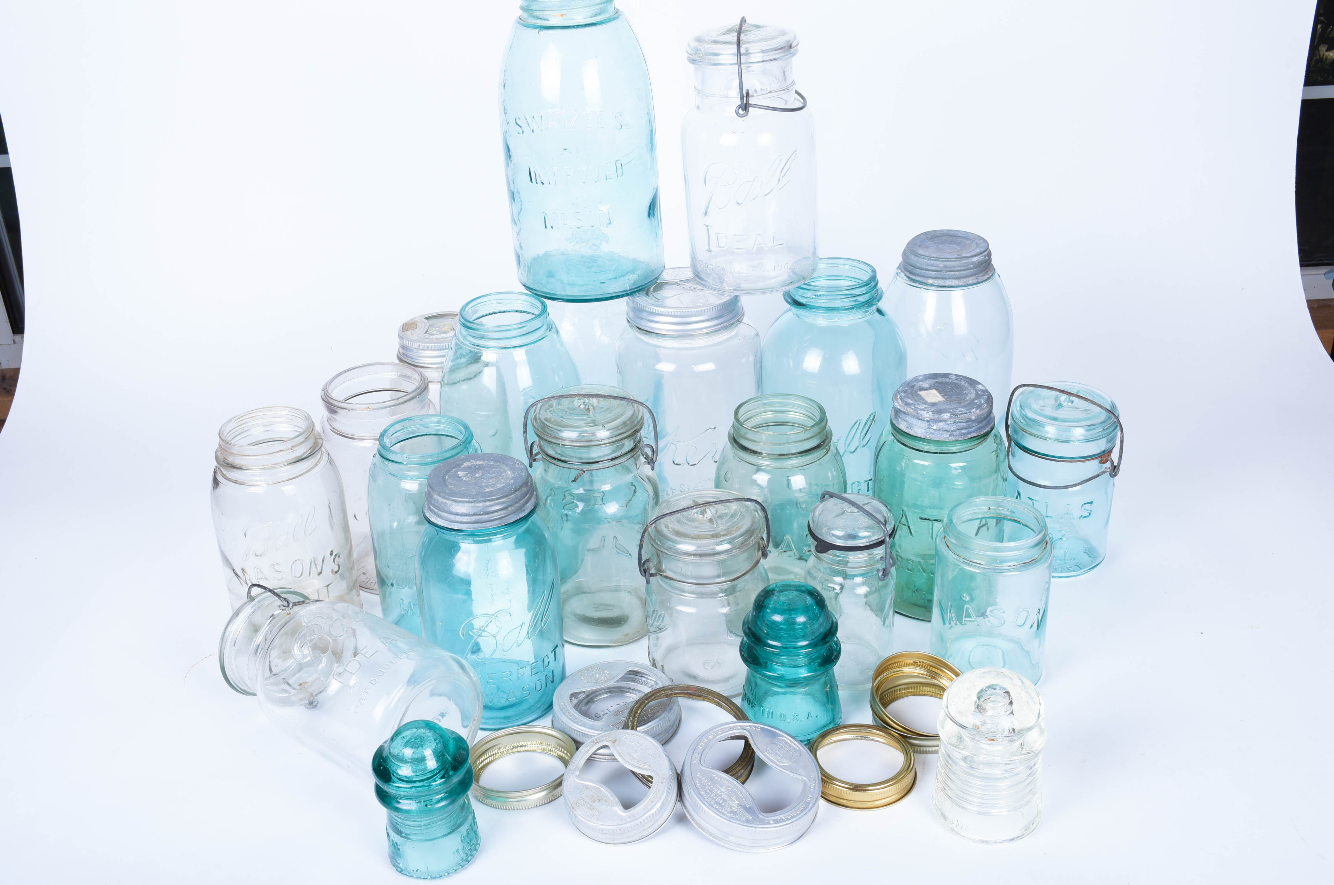 Vintage Ball Jar and Insulator Collection