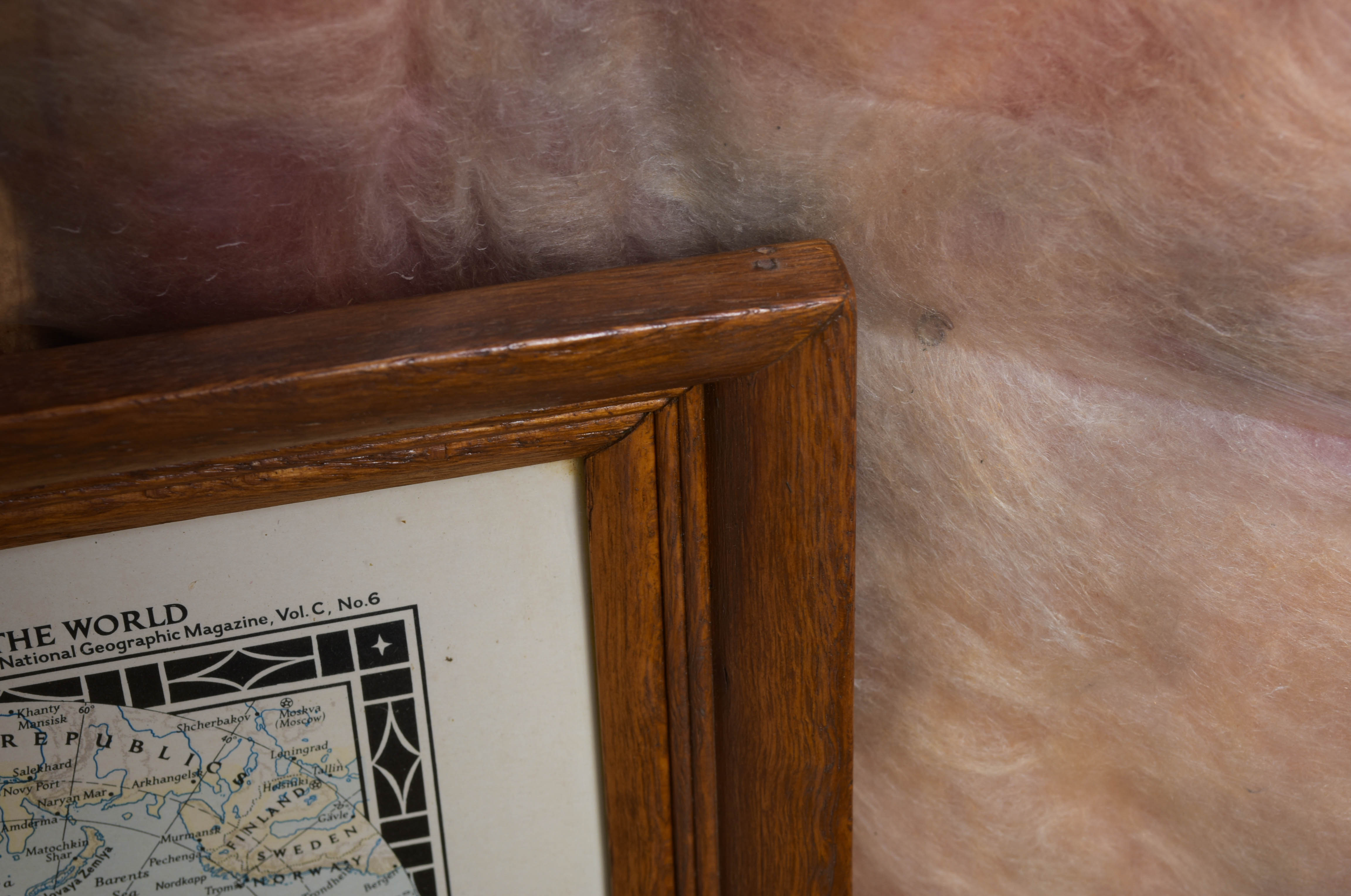 Framed National Geographic Magazine Map of the World