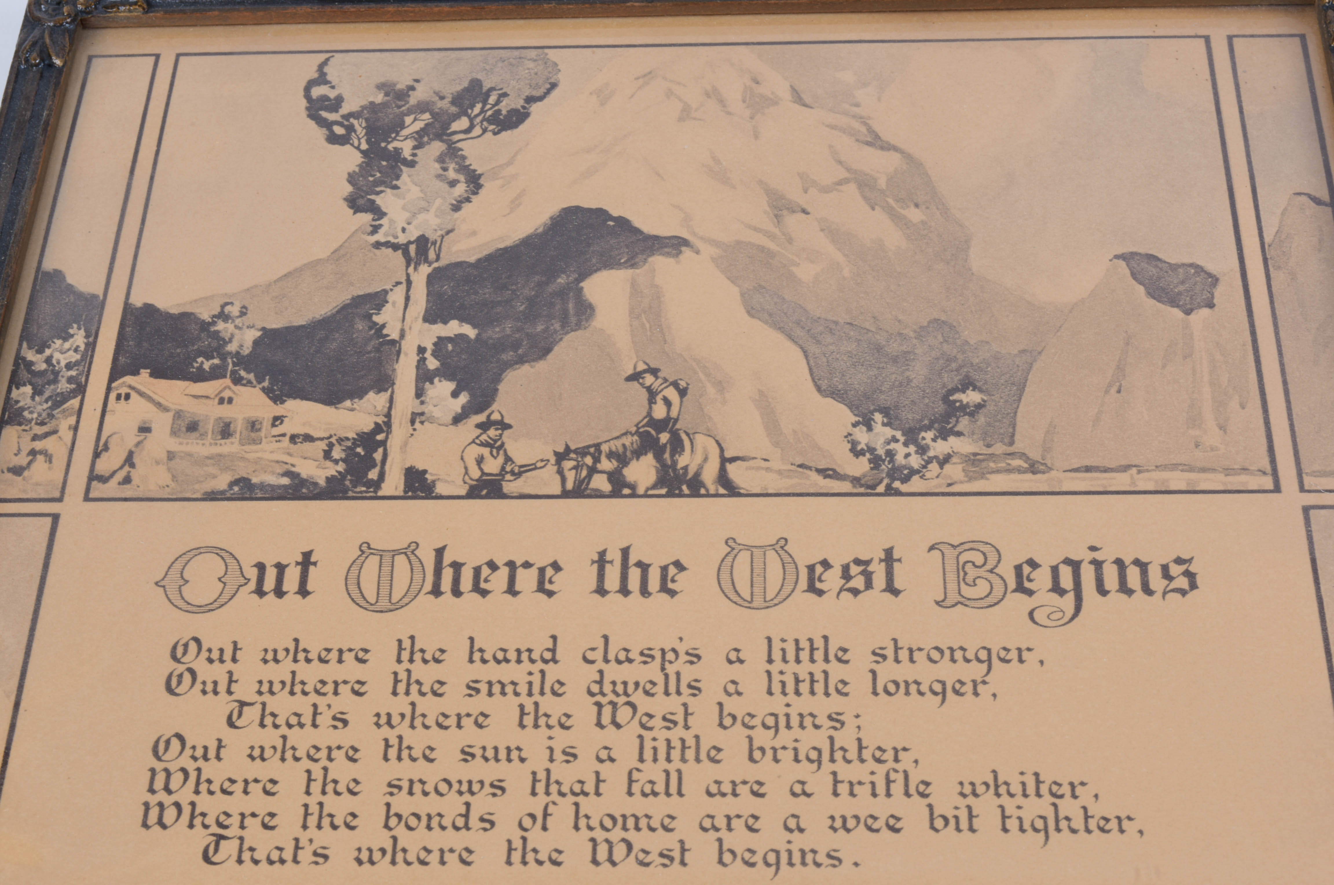 Four Sentimental Framed Vintage Prints