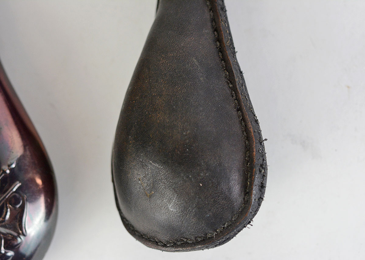 Vintage Leather and Brass Powder Flasks