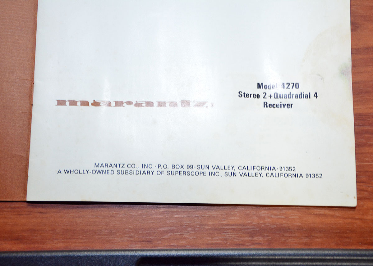 1970s Marantz 4270 Stereo and Quadradial Receiver