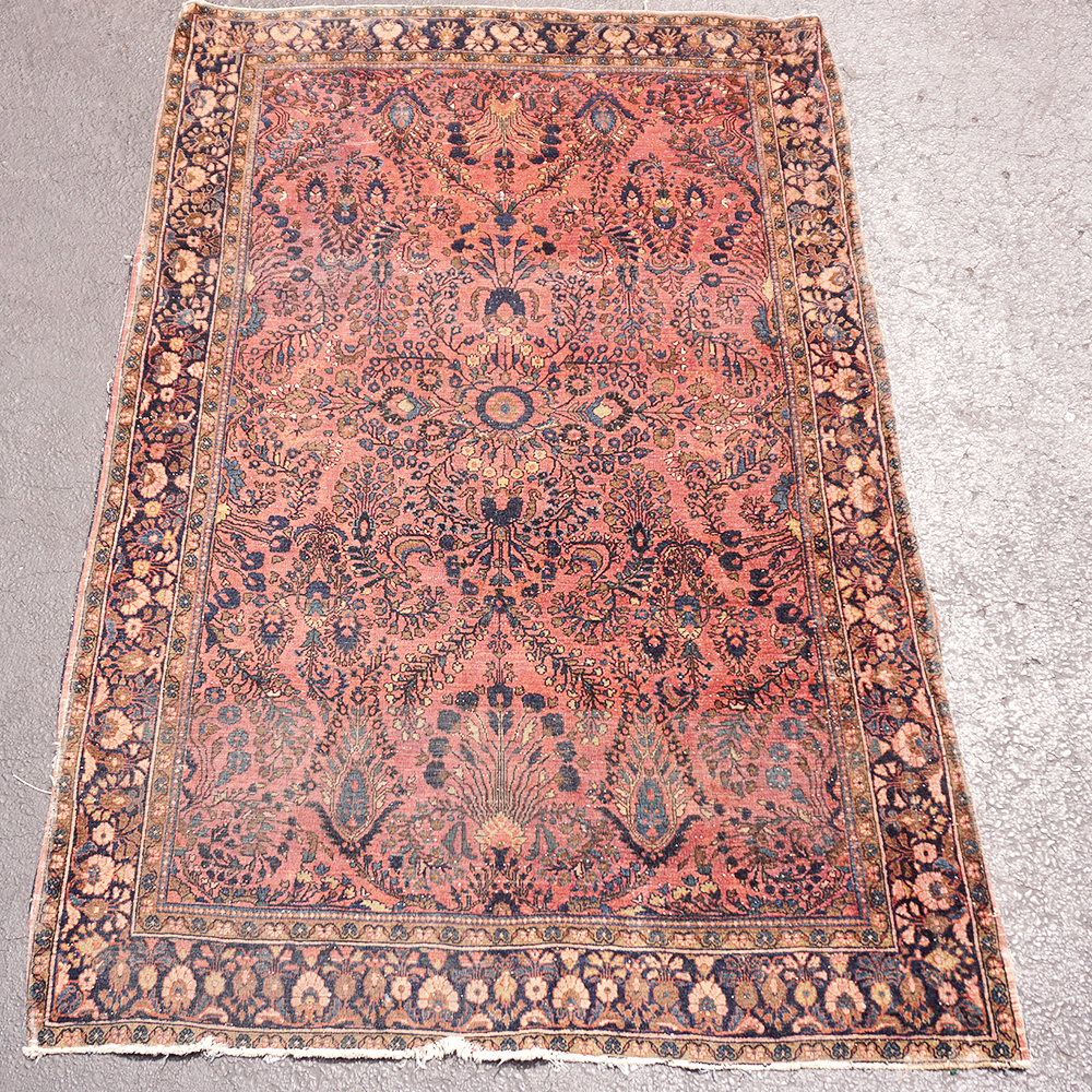 Hand Knotted Sarouk Area Rug
