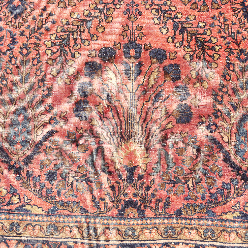 Hand Knotted Sarouk Area Rug