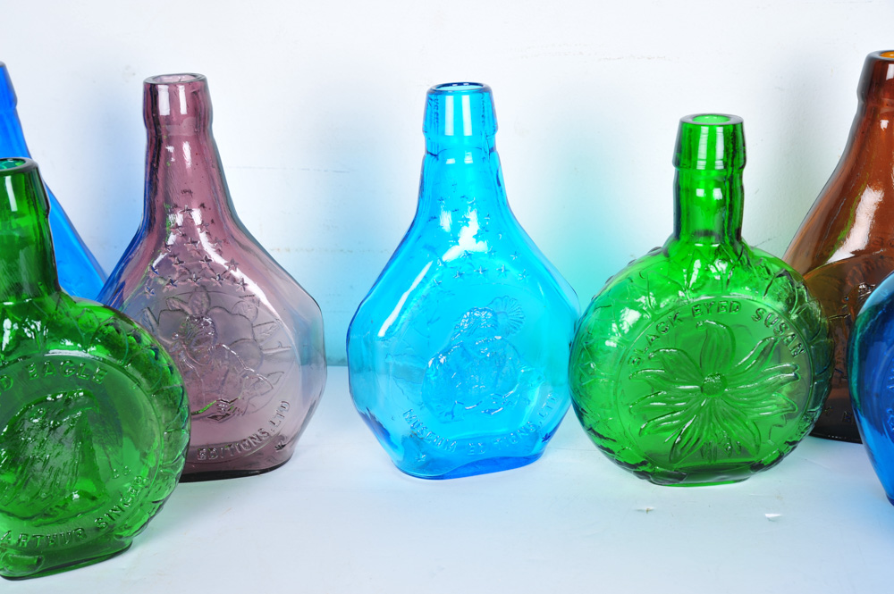 Vintage Clevenger Brothers Colored Glass Bottles