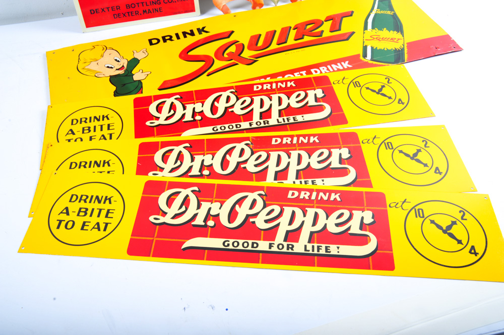 Collection of Vintage Soft Drink Signs