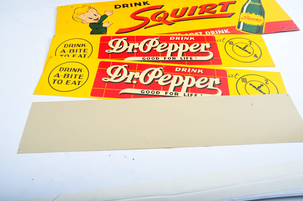 Collection of Vintage Soft Drink Signs