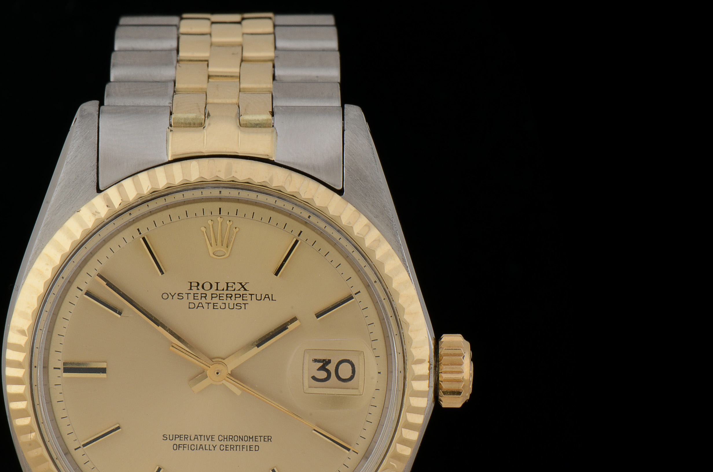 Men's Rolex Datejust 14K Gold and Steel 36mm Automatic Champagne Index Dial Watch