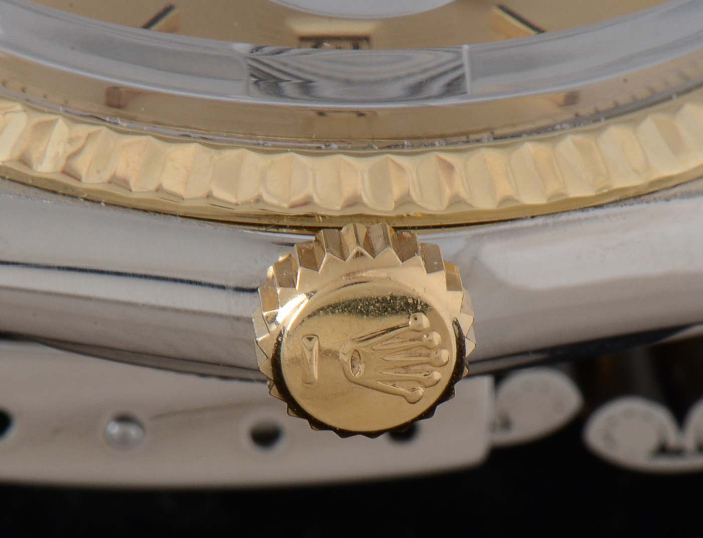 Men's Rolex Datejust 14K Gold and Steel 36mm Automatic Champagne Index Dial Watch