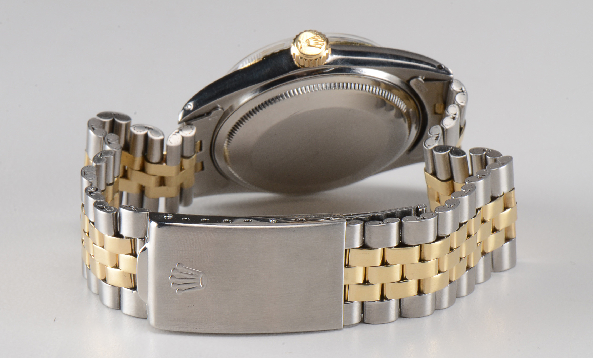 Men's Rolex Datejust 14K Gold and Steel 36mm Automatic Champagne Index Dial Watch