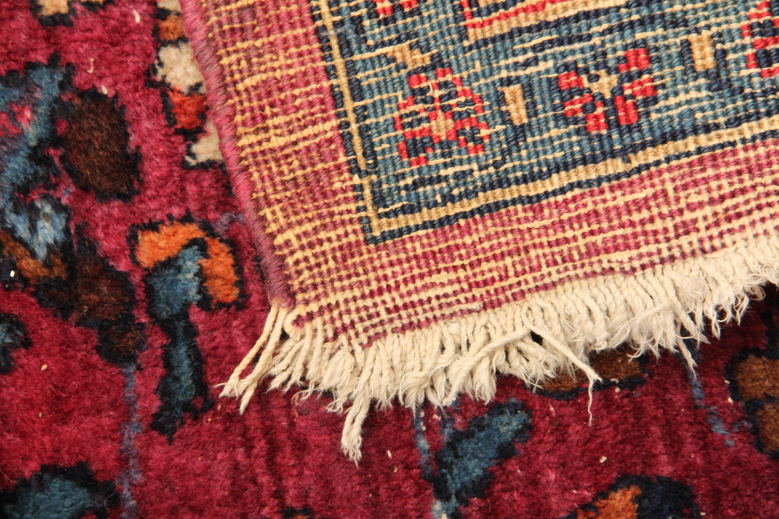 Hand Knotted Room Sized Sarouk Area Rug