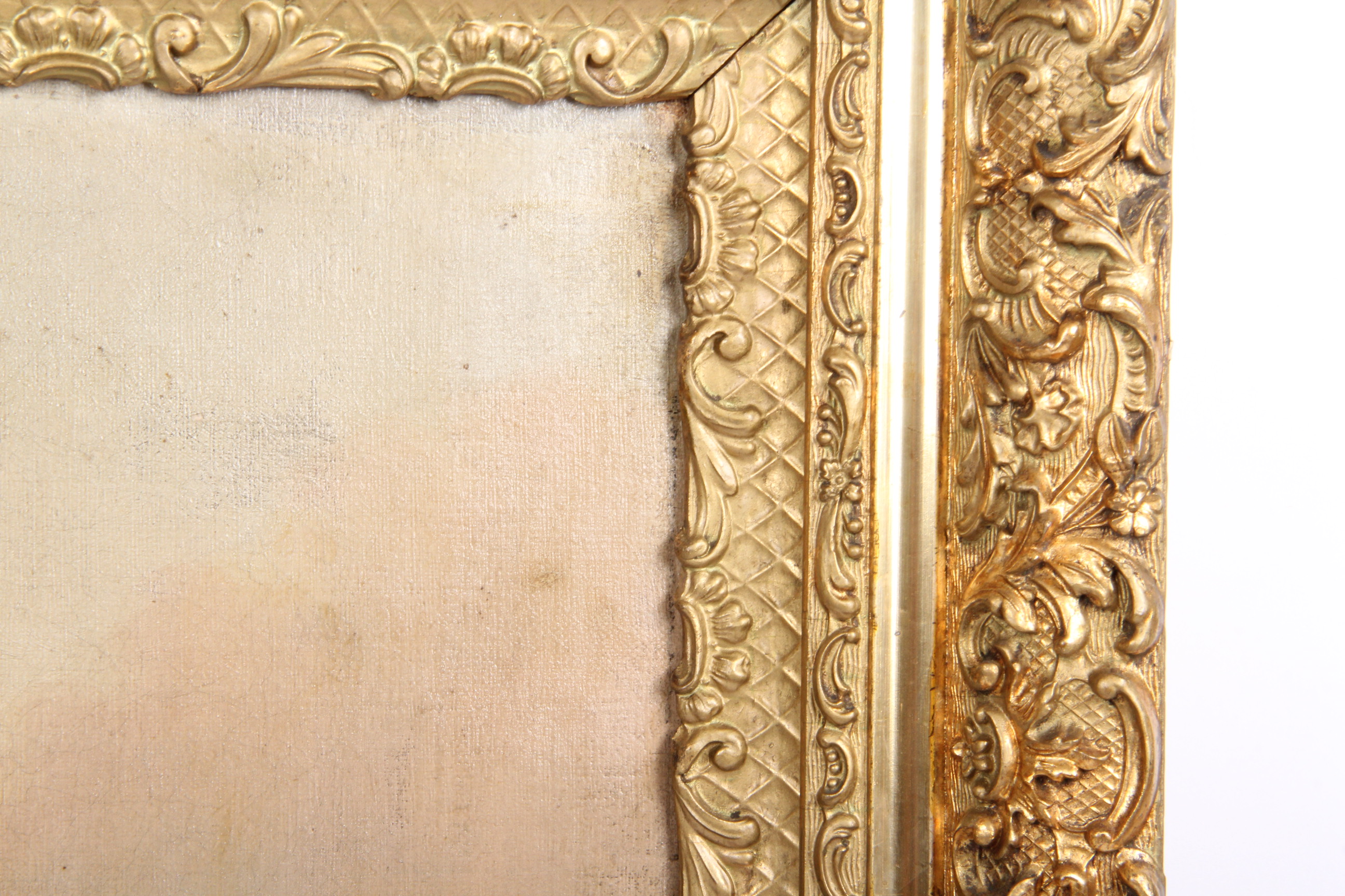 Antique 19th Century Oil on Canvas Pastoral Scene