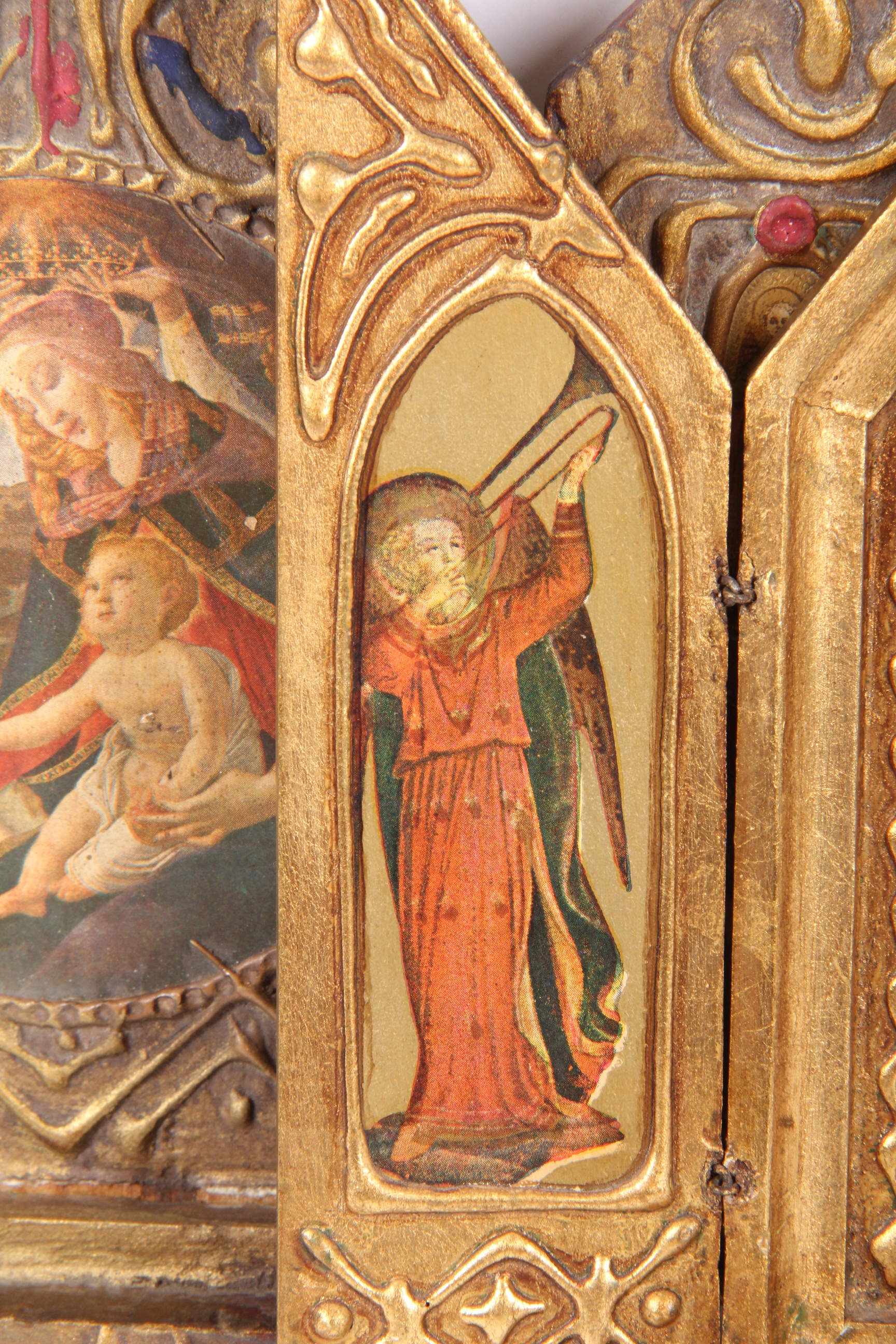 Pair of Florentine Framed Triptych Icons