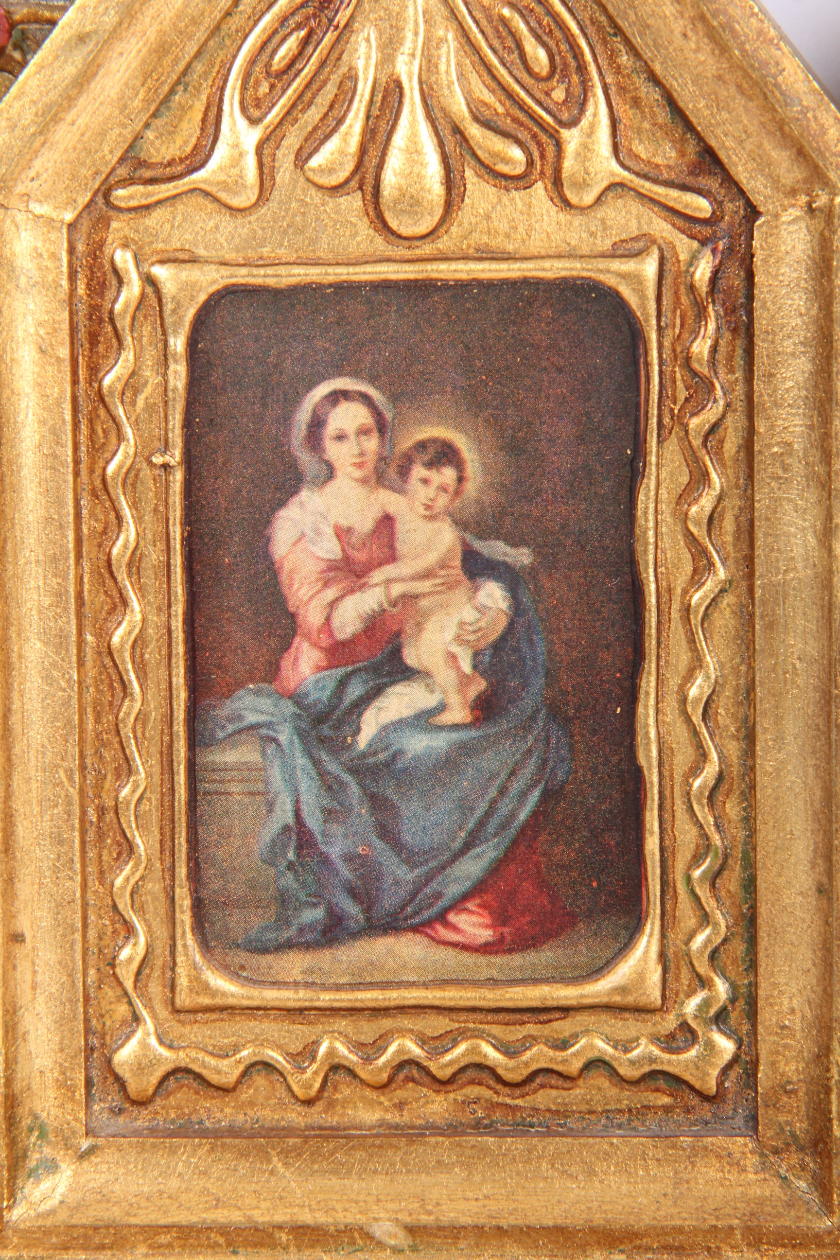 Pair of Florentine Framed Triptych Icons
