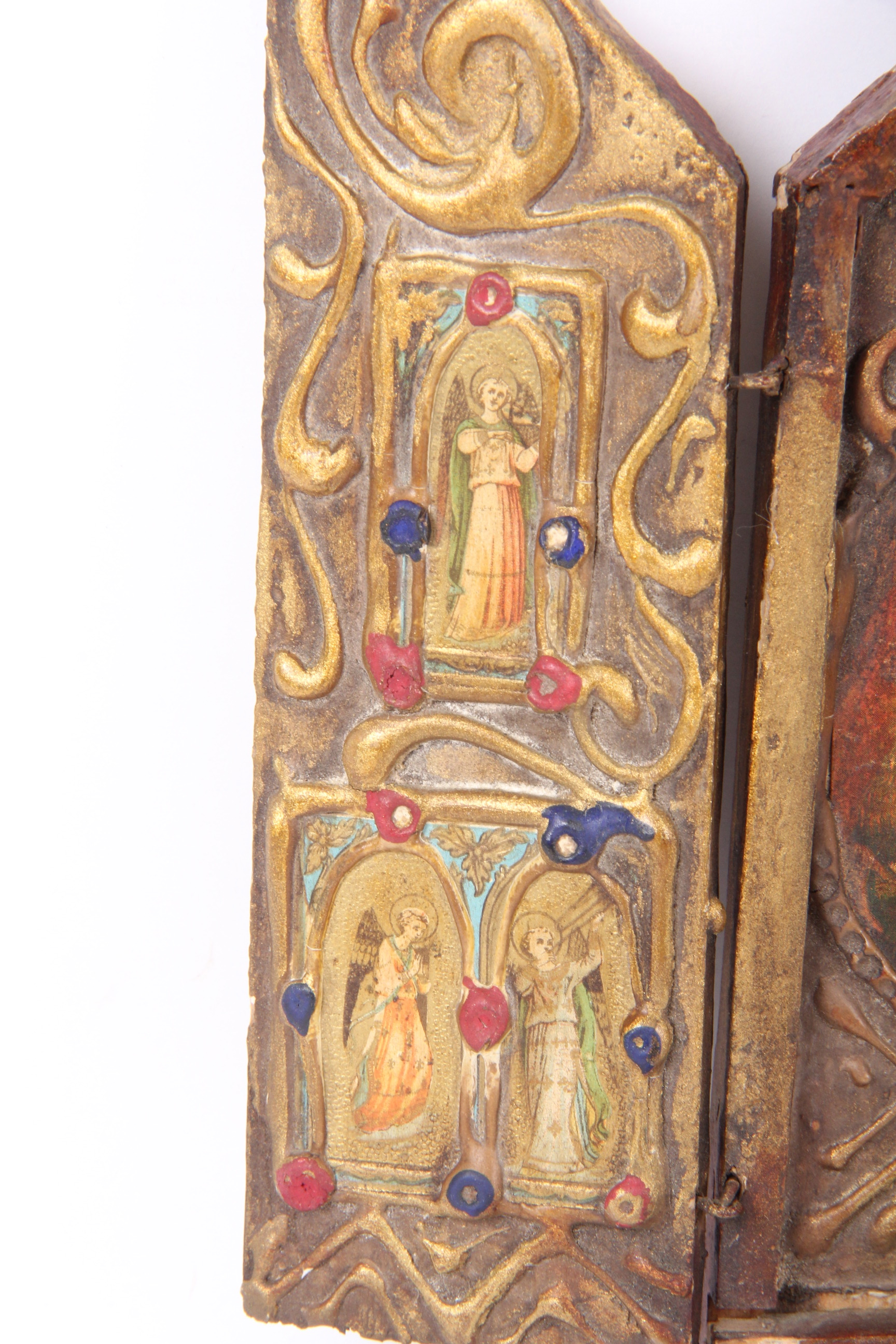 Pair of Florentine Framed Triptych Icons