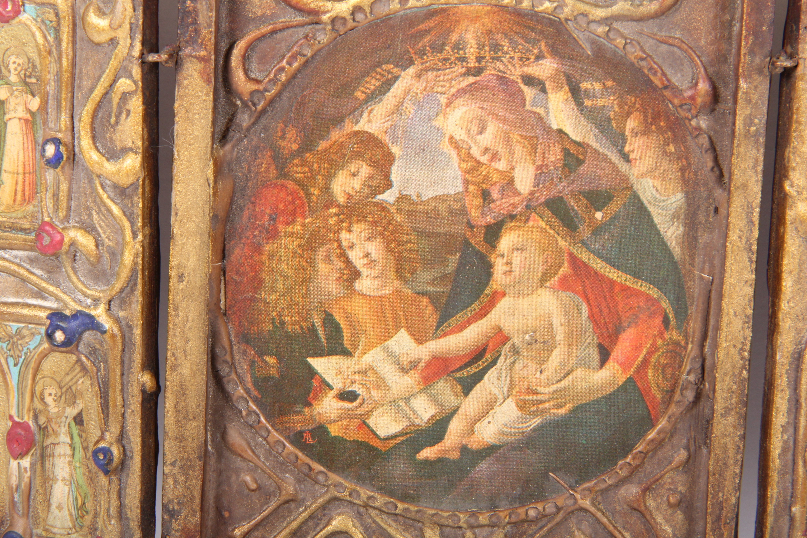 Pair of Florentine Framed Triptych Icons