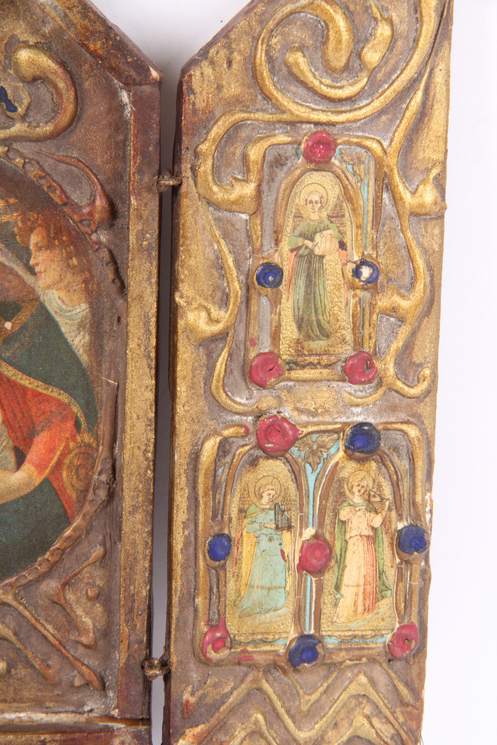 Pair of Florentine Framed Triptych Icons