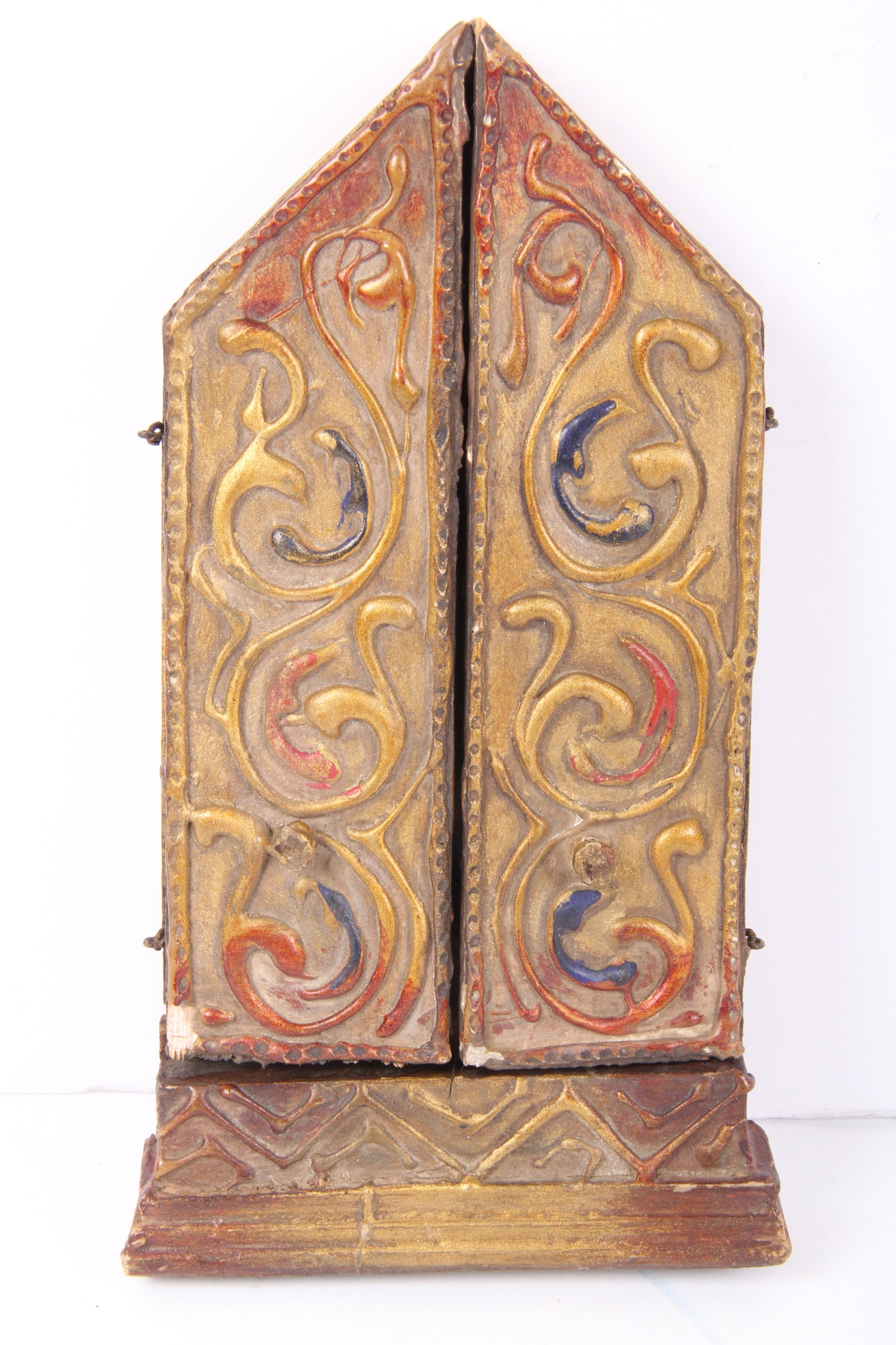 Pair of Florentine Framed Triptych Icons