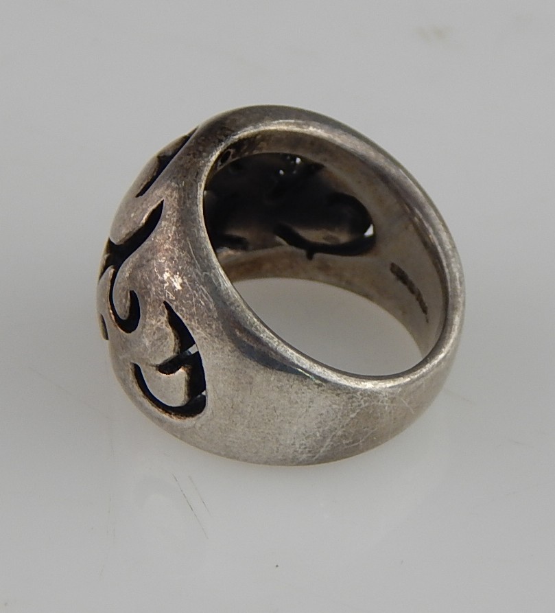 Three 925 Sterling Silver Scrolled Rings