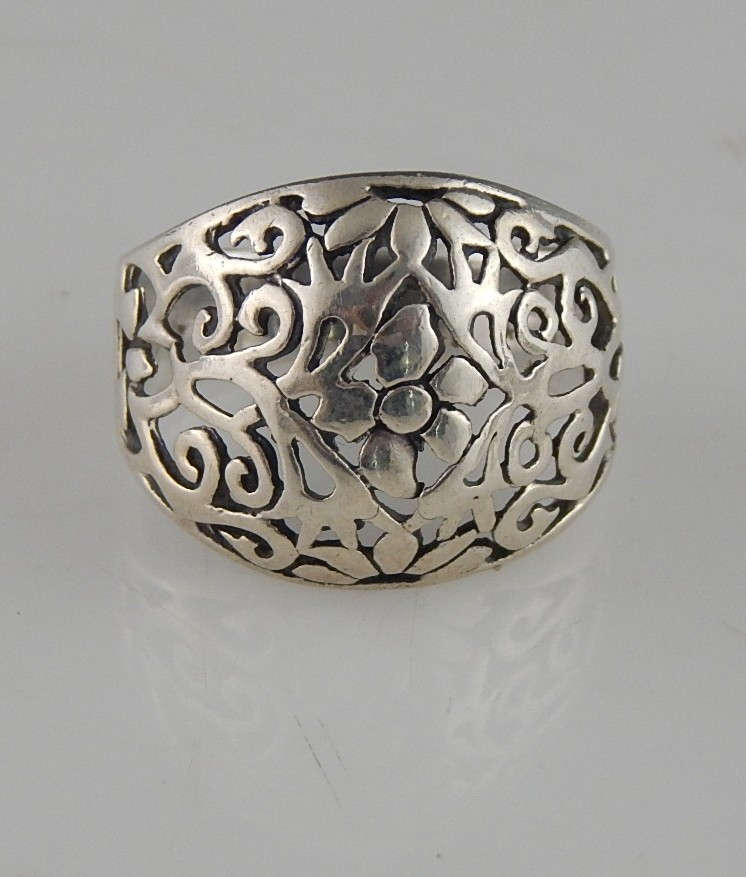 Three 925 Sterling Silver Scrolled Rings