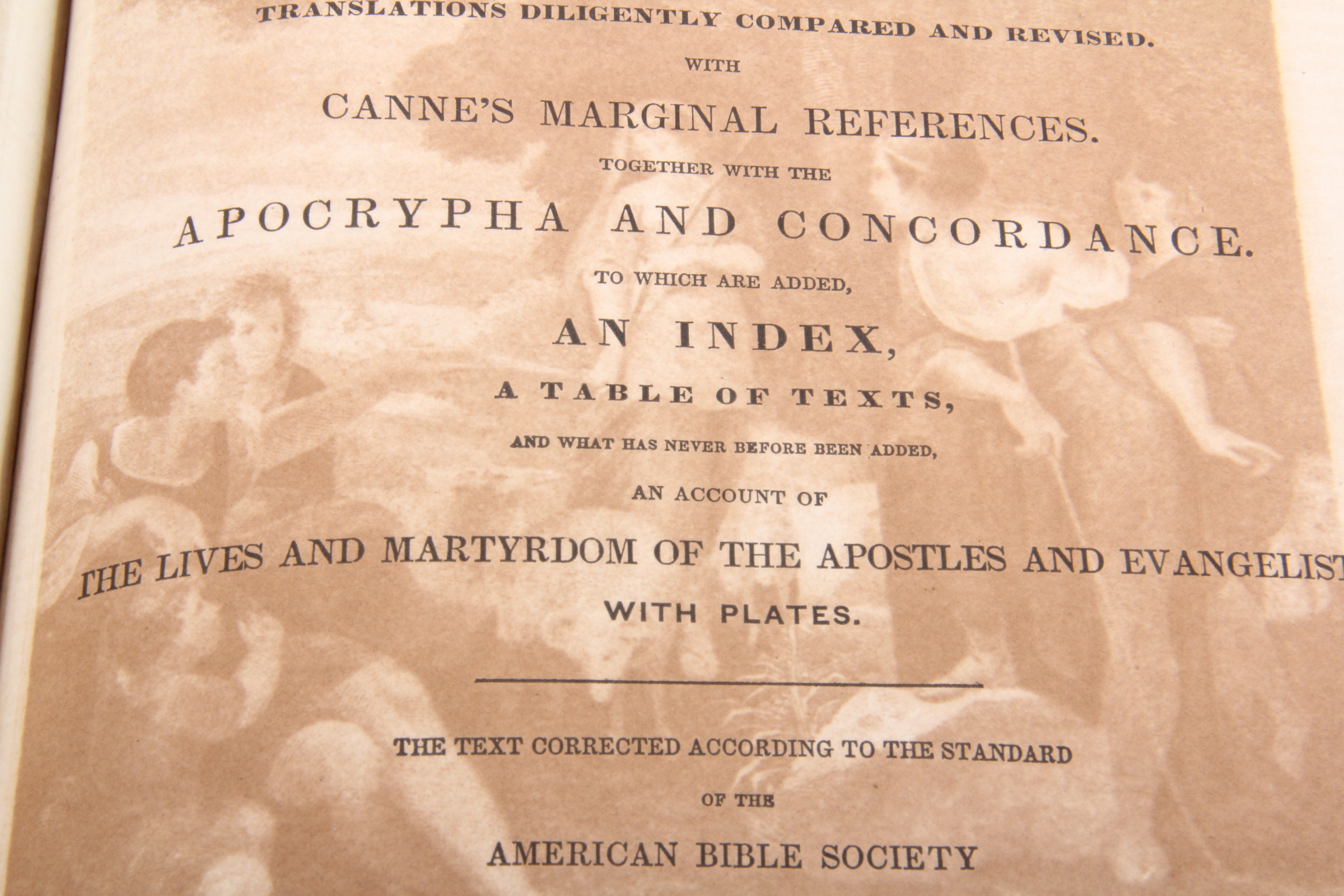 Antique Illustrated 1846 Leather Bound Bible