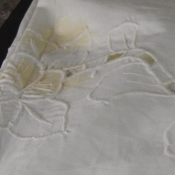 Belgium White Embroidered Tablecloth