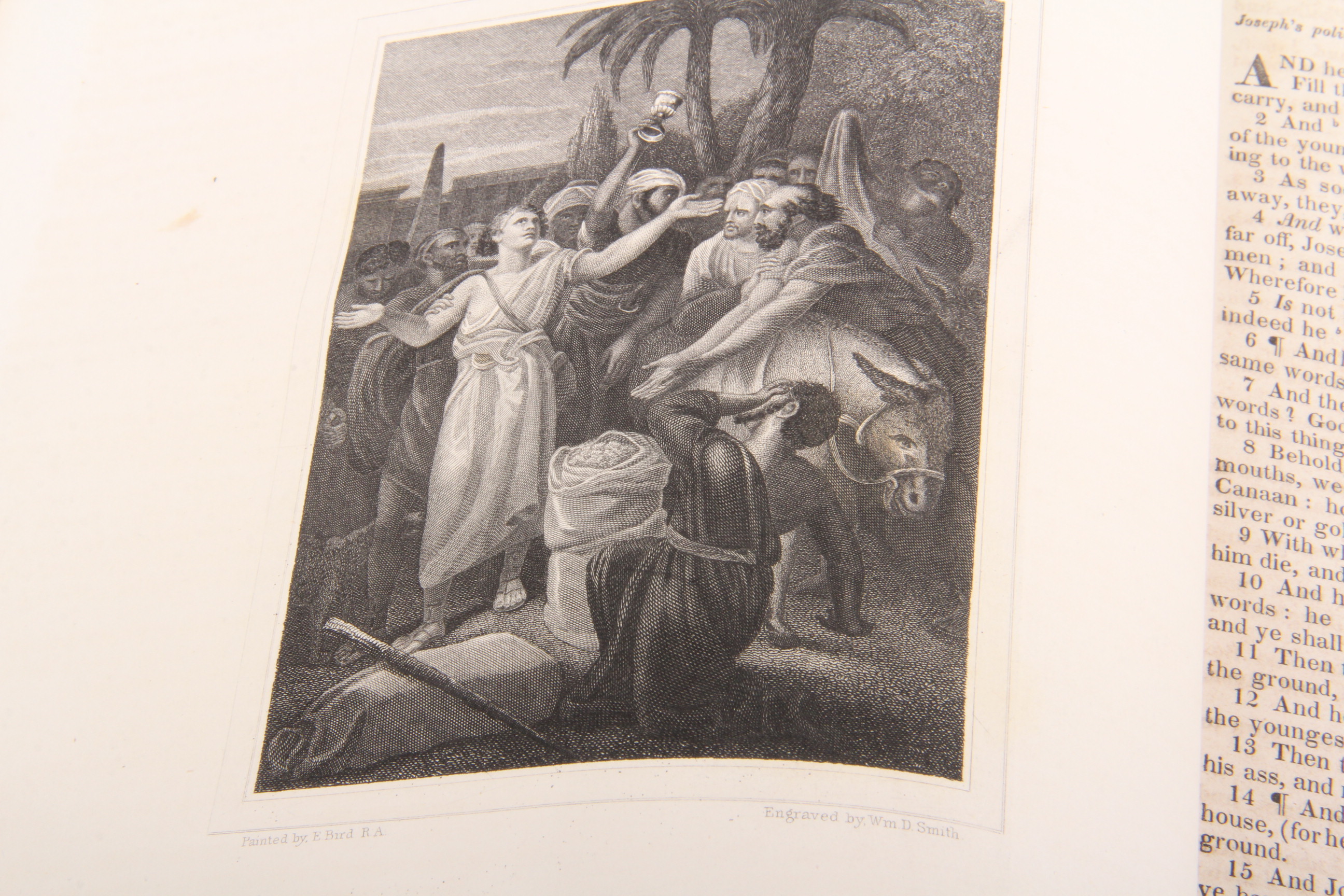 Antique Illustrated 1846 Leather Bound Bible