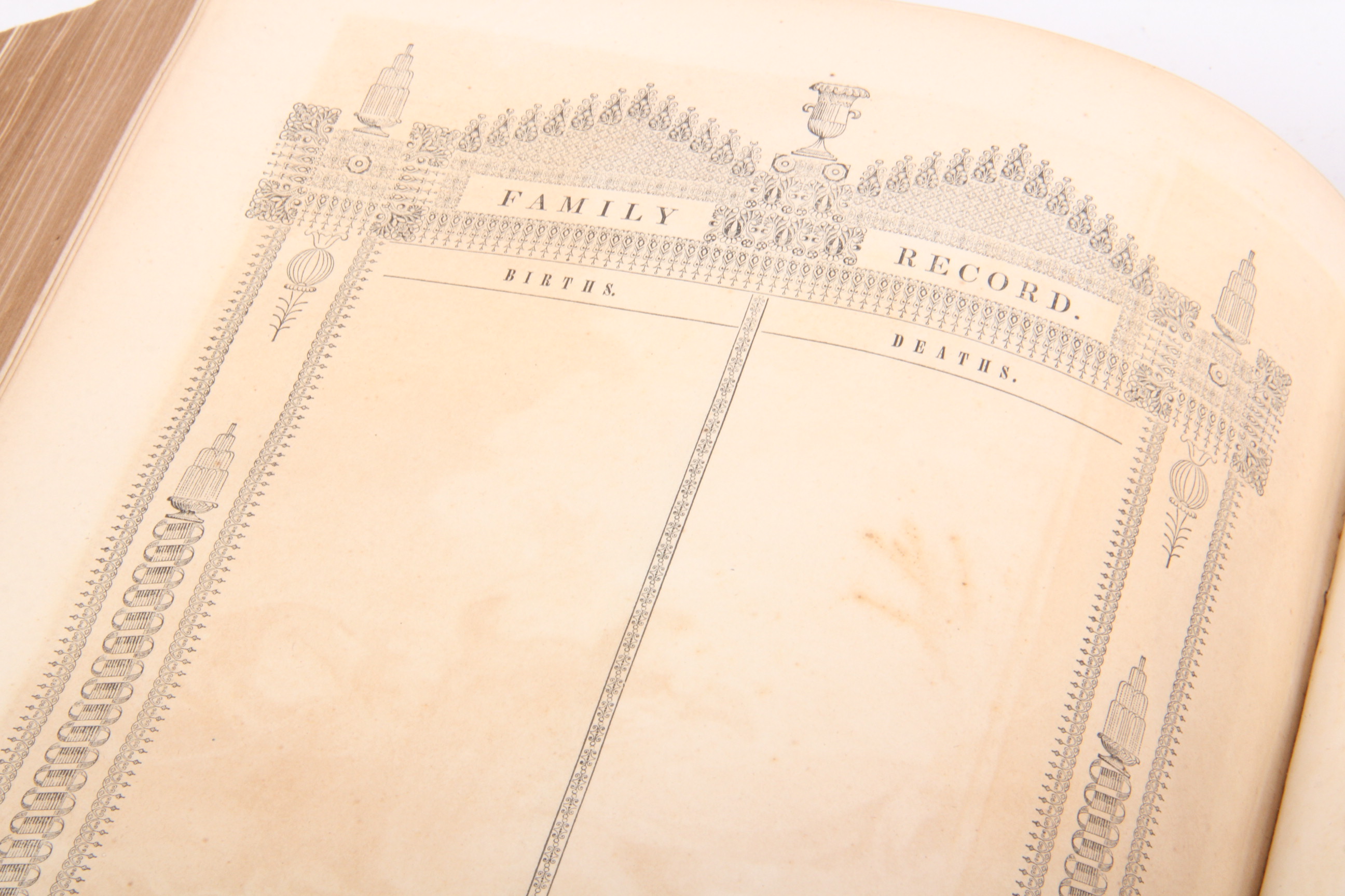 Antique Illustrated 1846 Leather Bound Bible