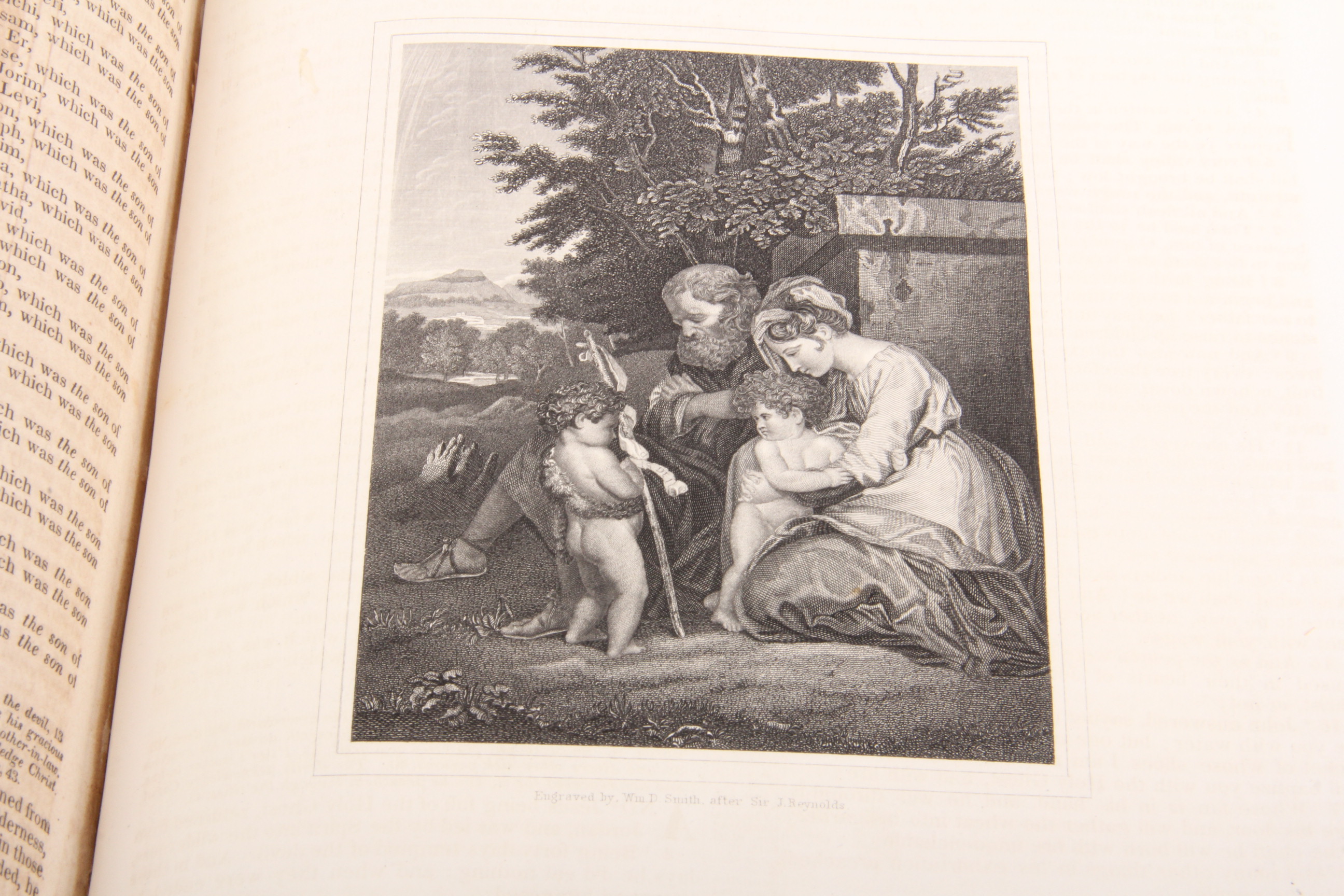 Antique Illustrated 1846 Leather Bound Bible