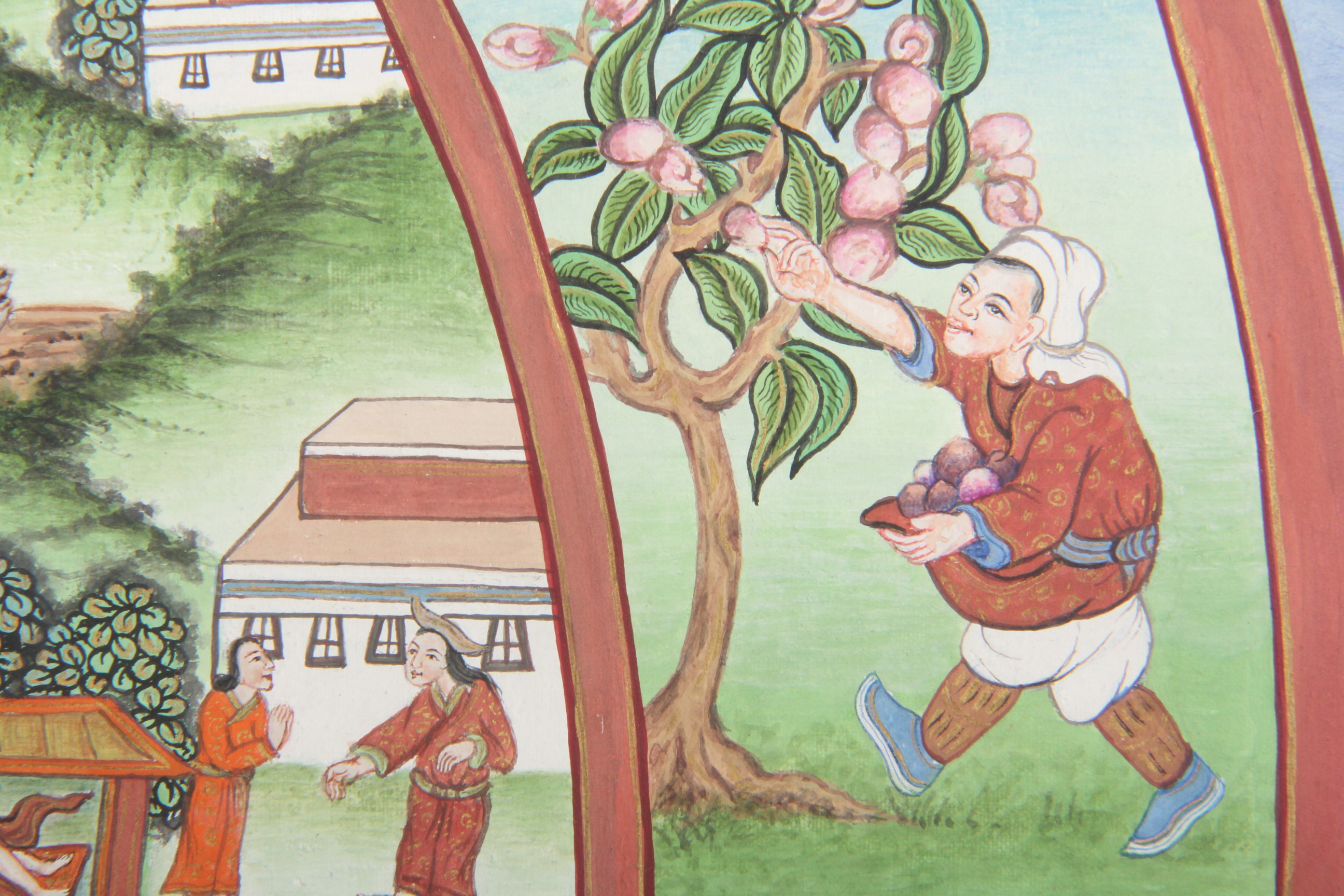 Nepalese Guoache Painting of "The Wheel of Life" by Puran Sakya