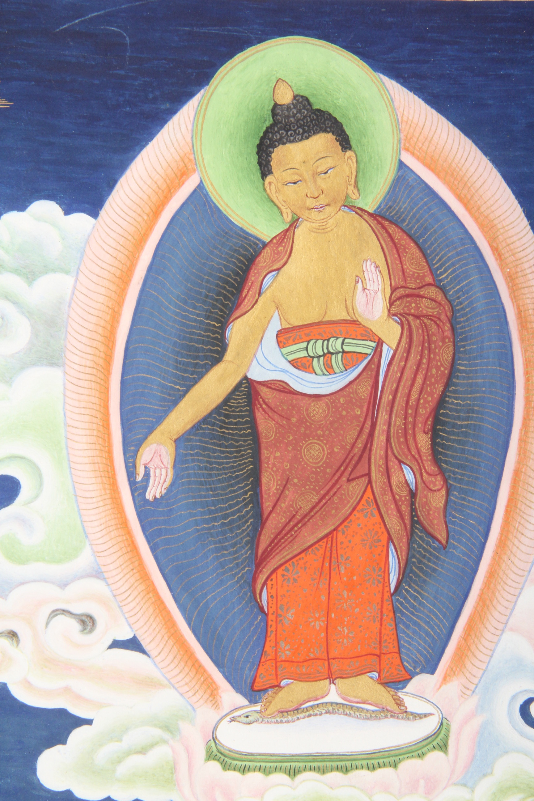 Nepalese Guoache Painting of "The Wheel of Life" by Puran Sakya