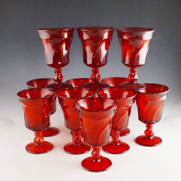 Red Glass Goblets