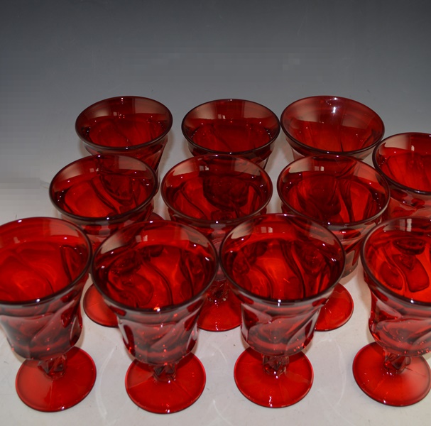 Red Glass Goblets