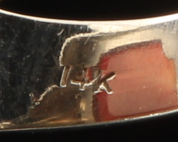 14K White Gold Men's Double Cameo Ring