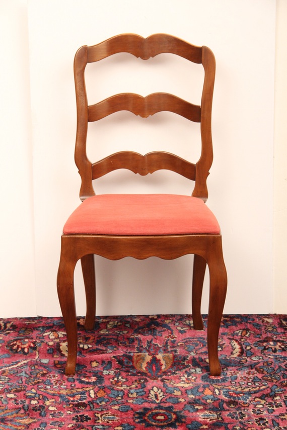 Vintage Solid Oak Ladder Back Chair