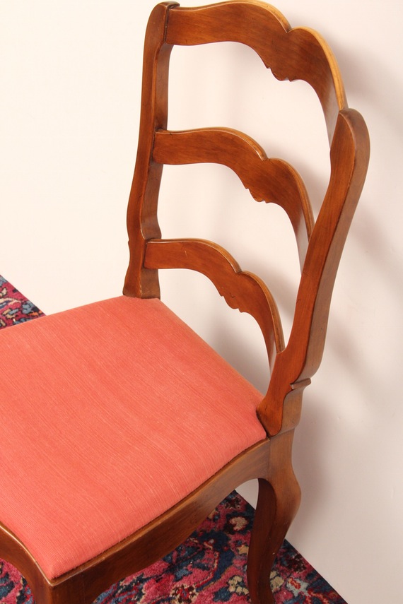Vintage Solid Oak Ladder Back Chair