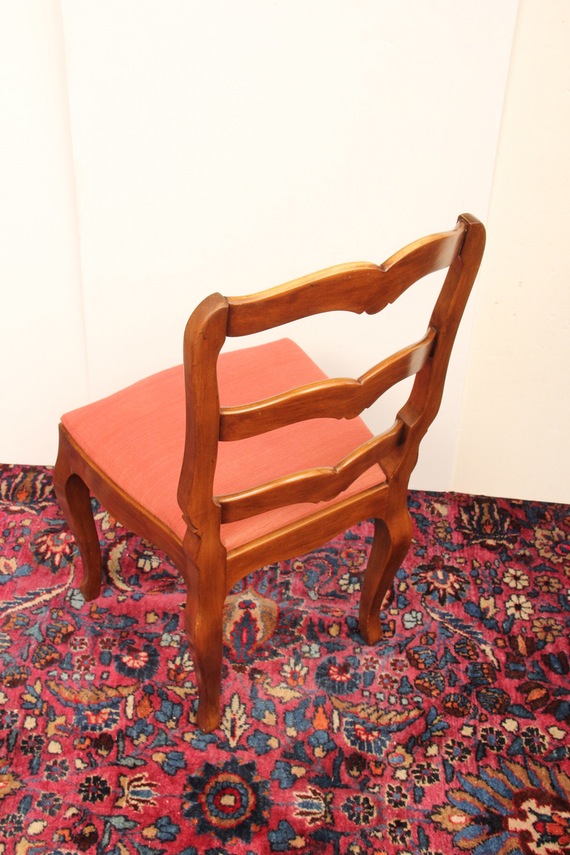 Vintage Solid Oak Ladder Back Chair