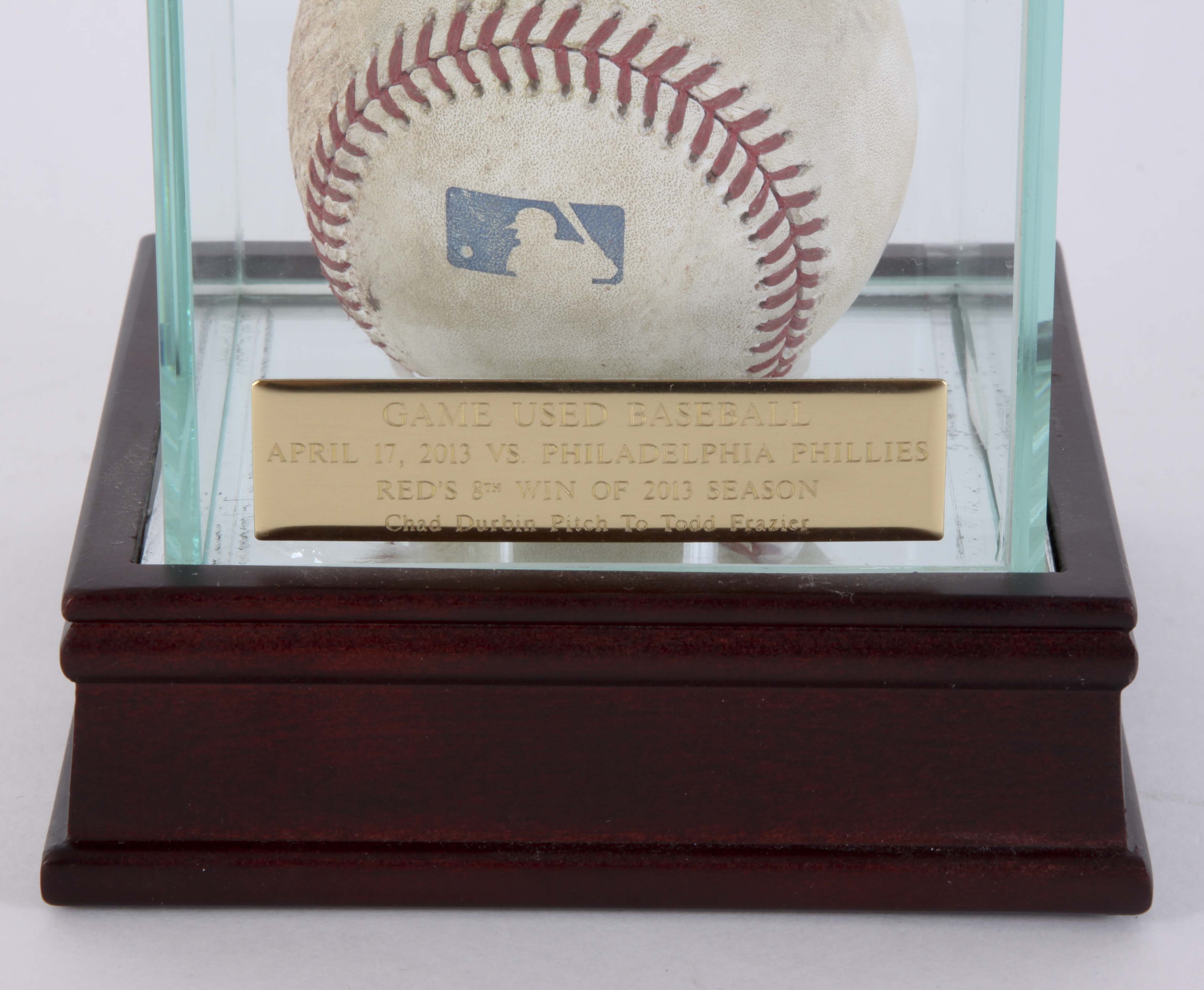 2013 Cincinnati Reds Used Game Ball in Display Box