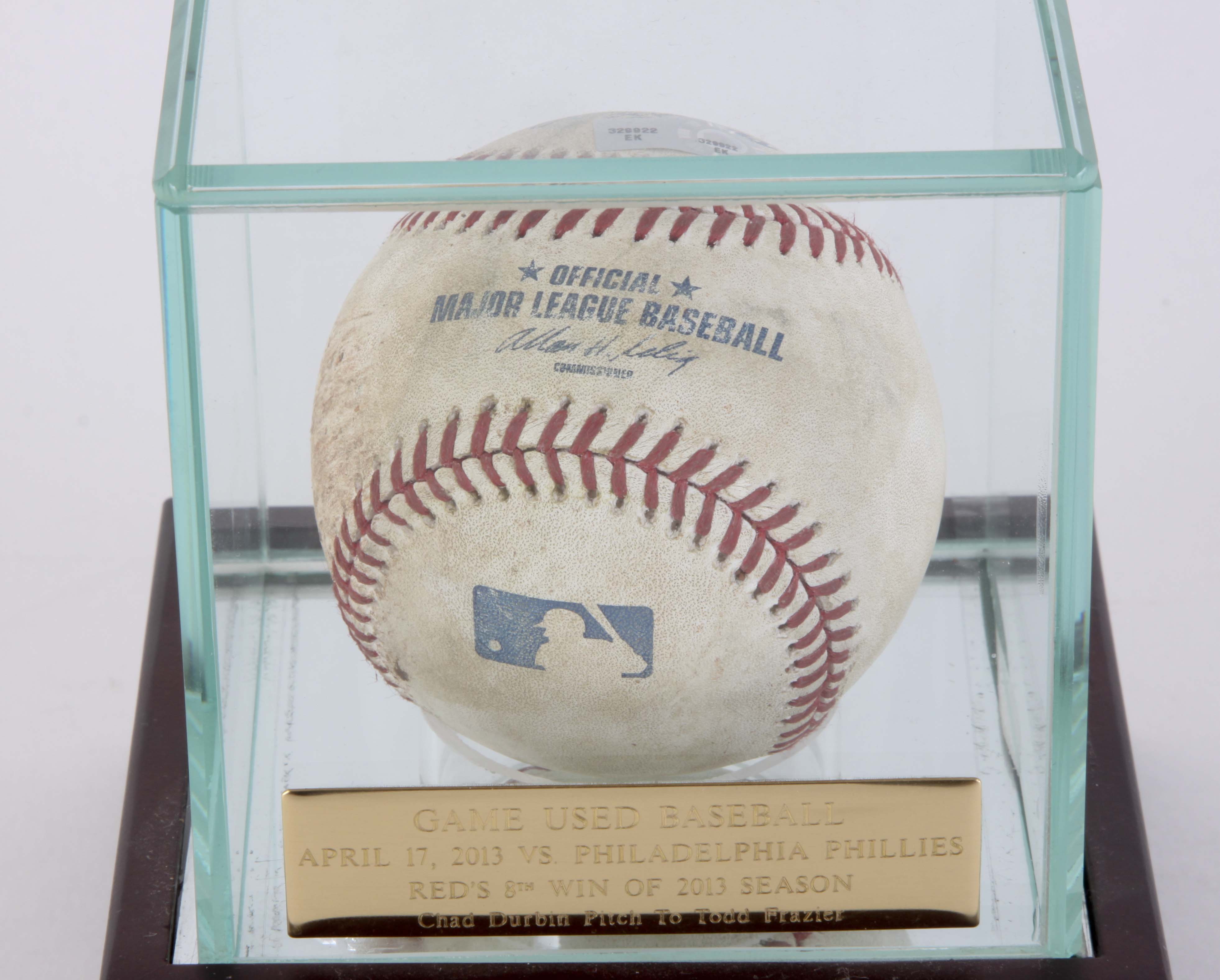 2013 Cincinnati Reds Used Game Ball in Display Box