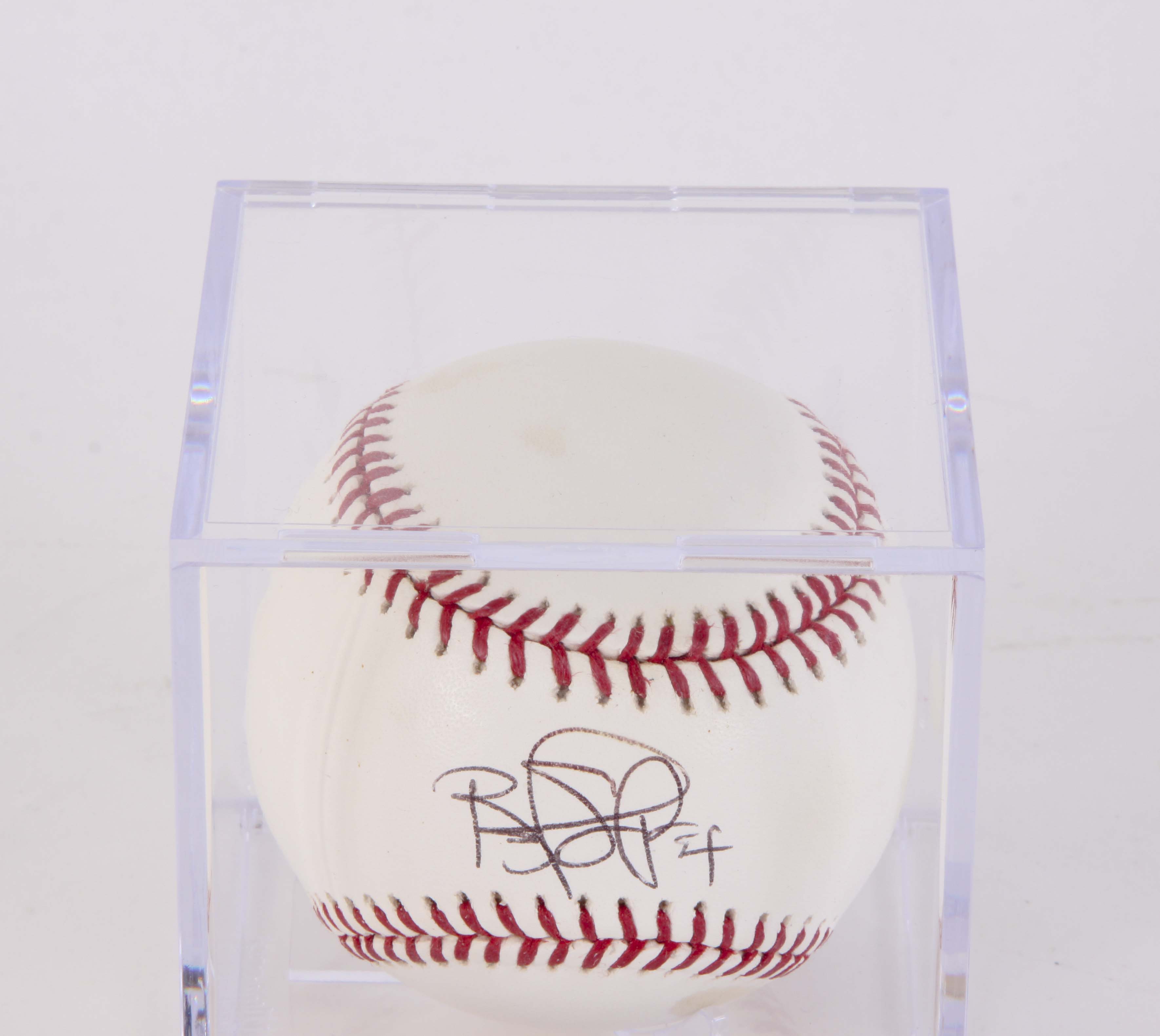 Brandon Phillips Autographed Baseball and Bobblehead