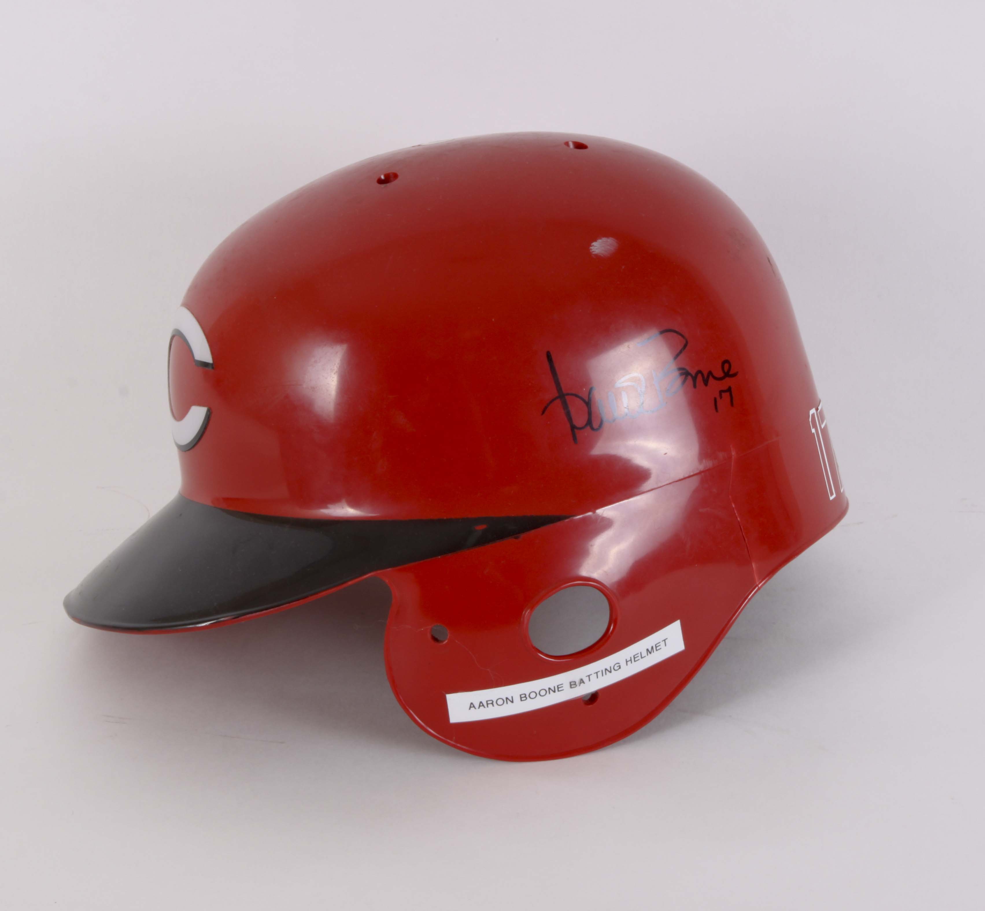 Autographed Aaron Boone Game Issued Batting Helmet