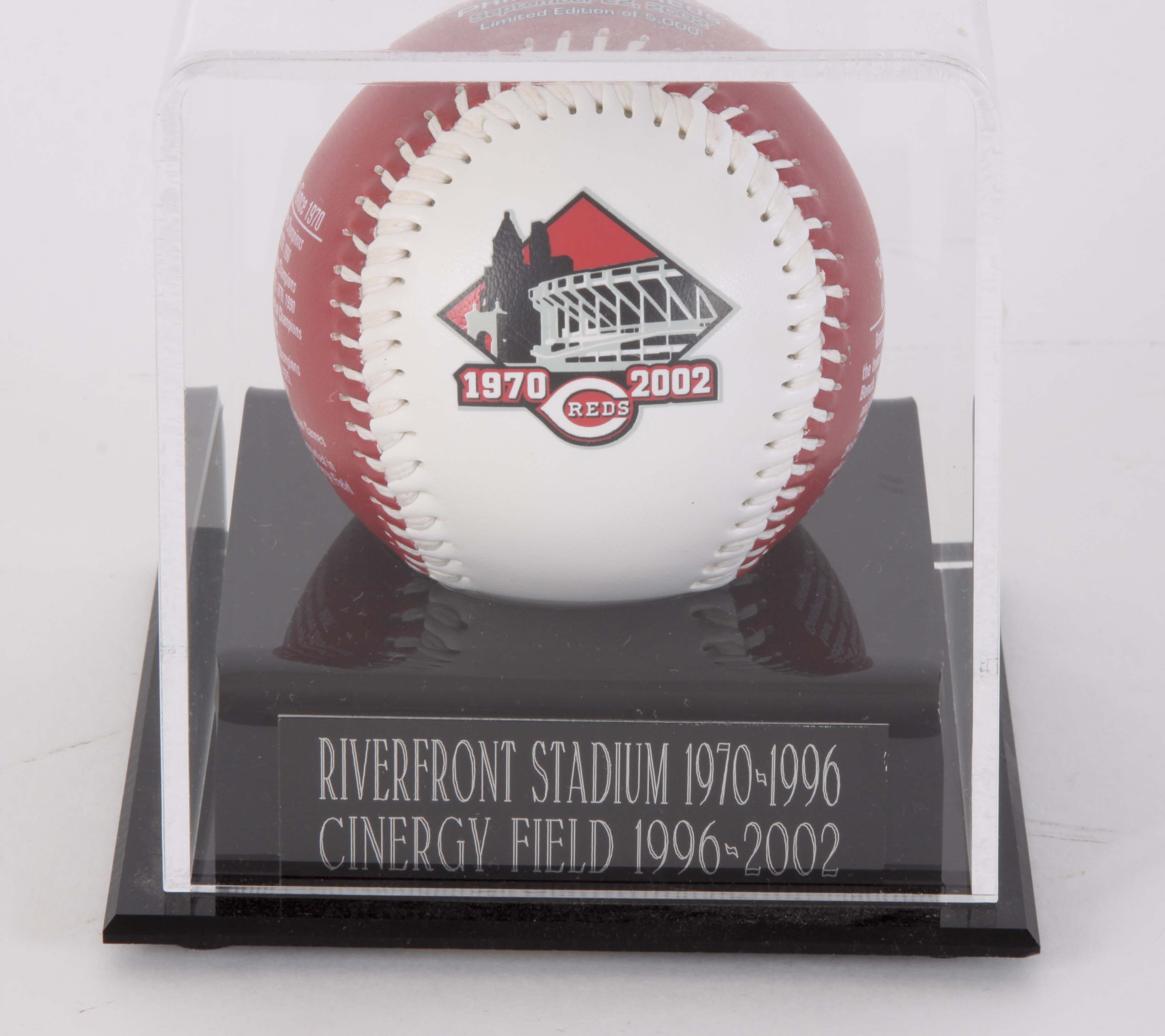 Three  Commemorative Cincinnati Reds Baseballs