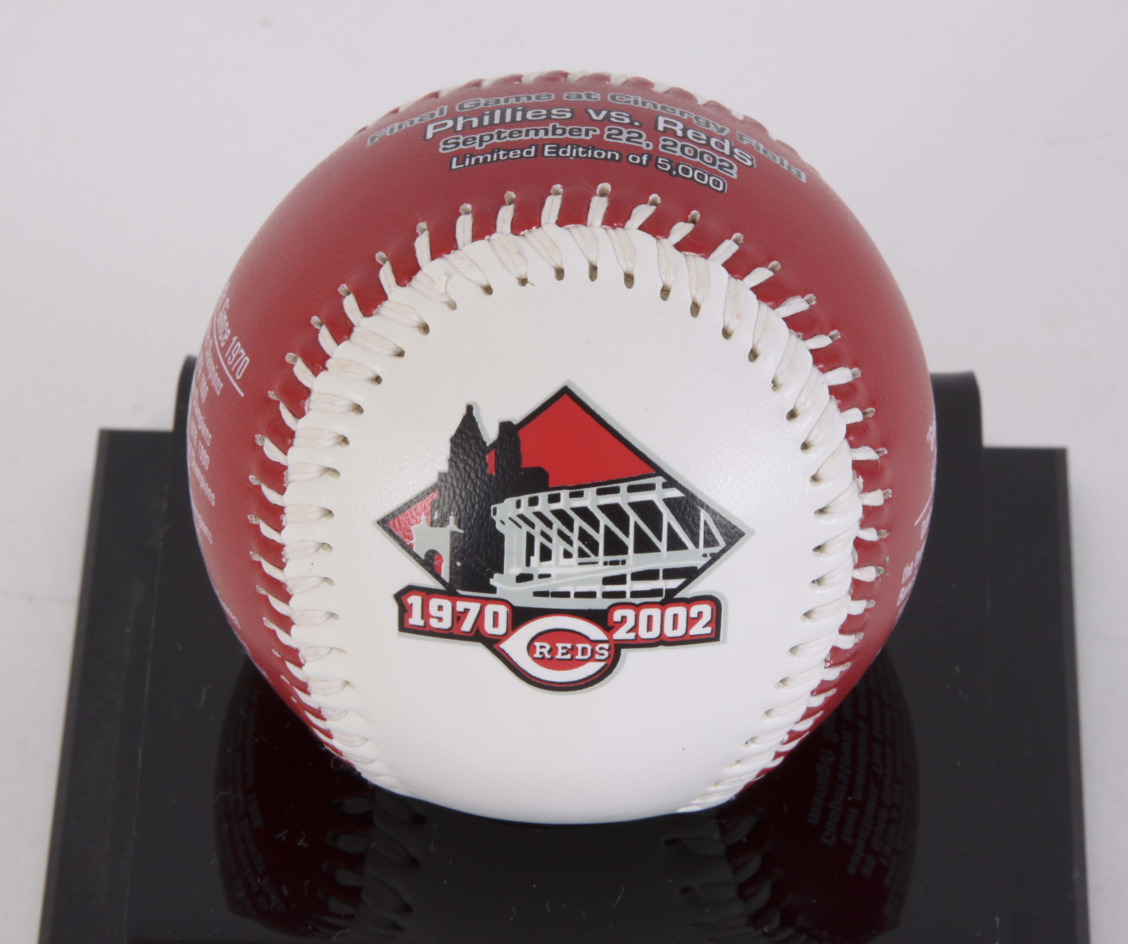Three  Commemorative Cincinnati Reds Baseballs