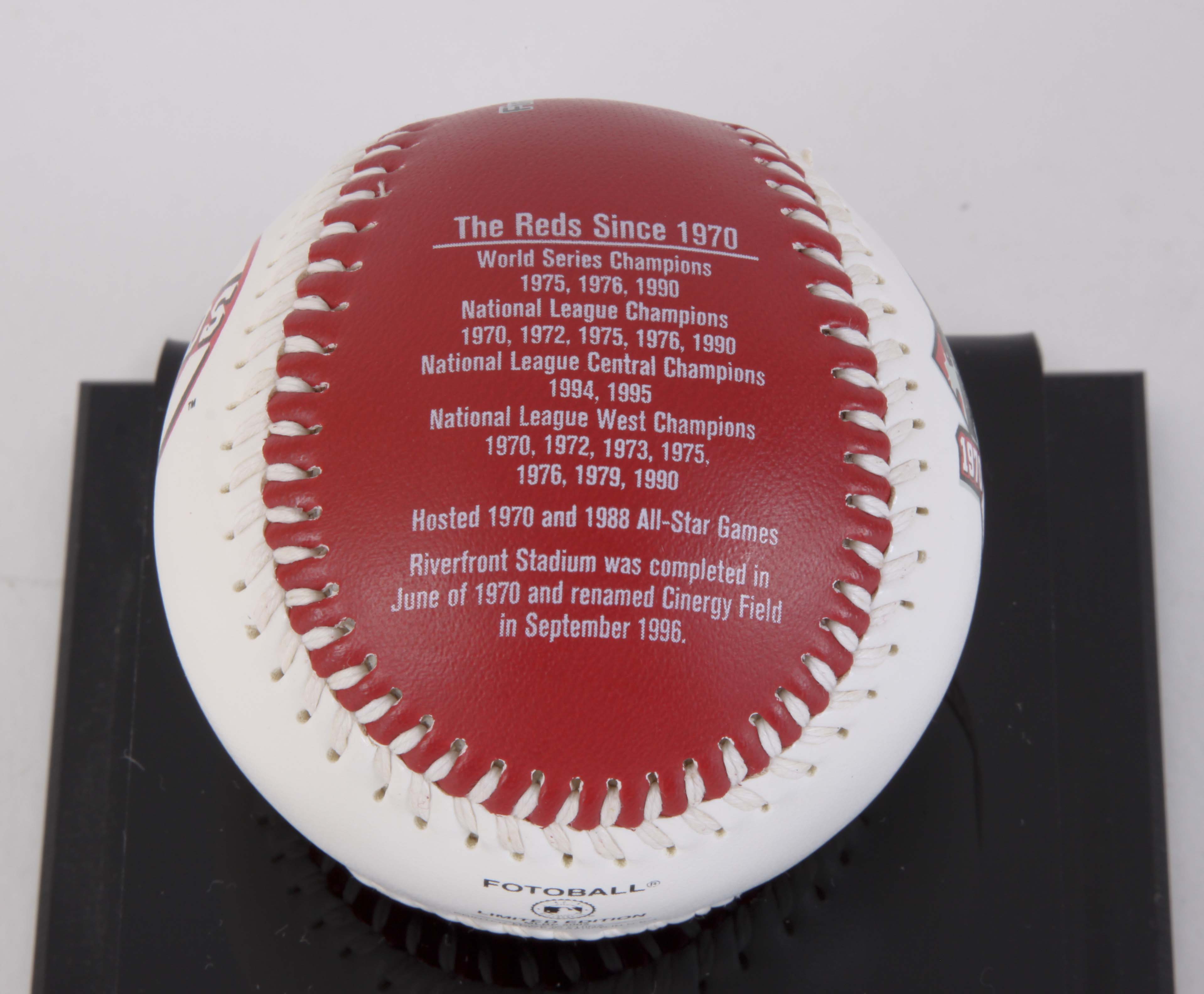 Three  Commemorative Cincinnati Reds Baseballs