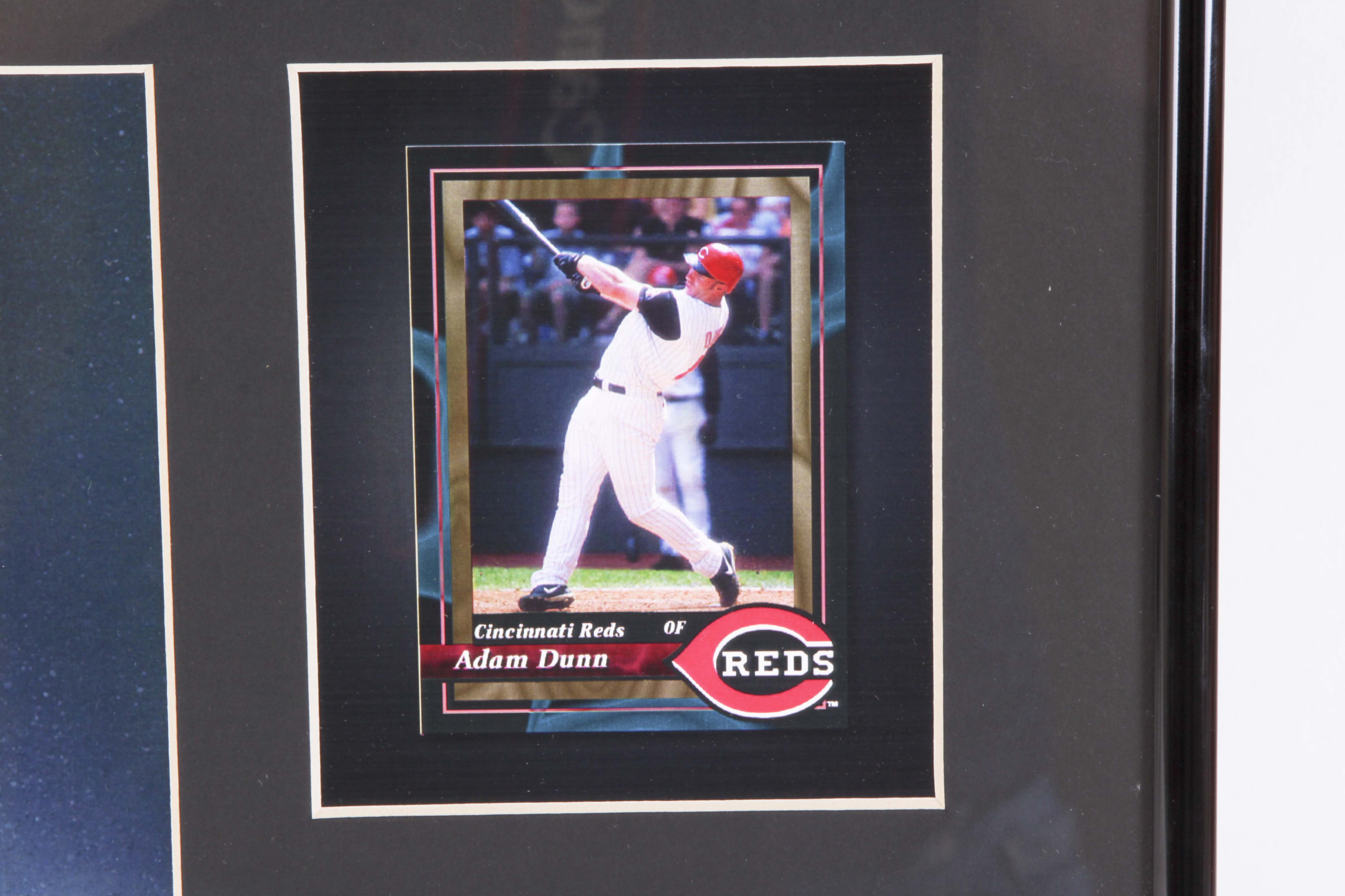 Adam Dunn Autographed 'Toon Art' and Austin Kearns Memorabilia