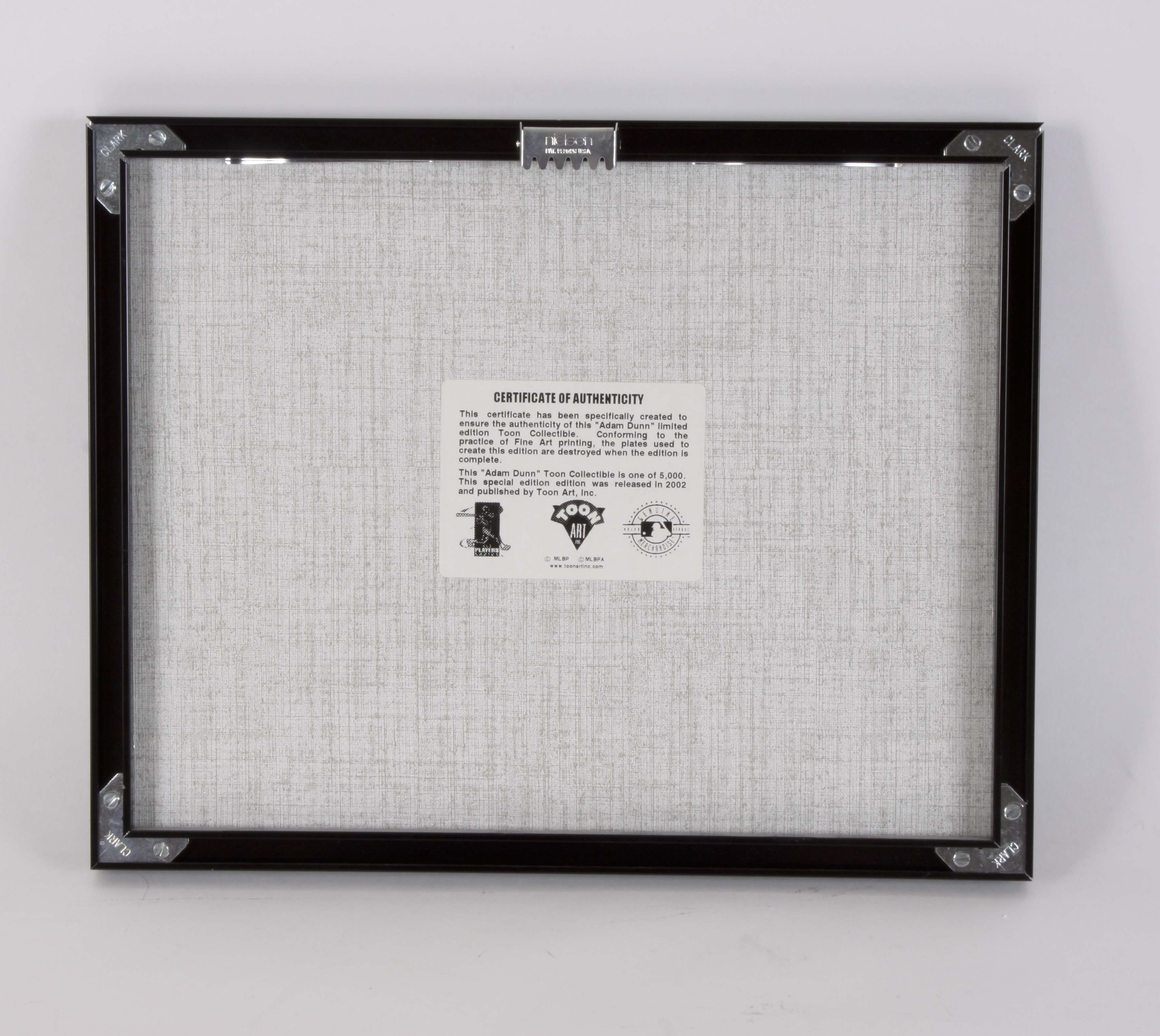 Adam Dunn Autographed 'Toon Art' and Austin Kearns Memorabilia