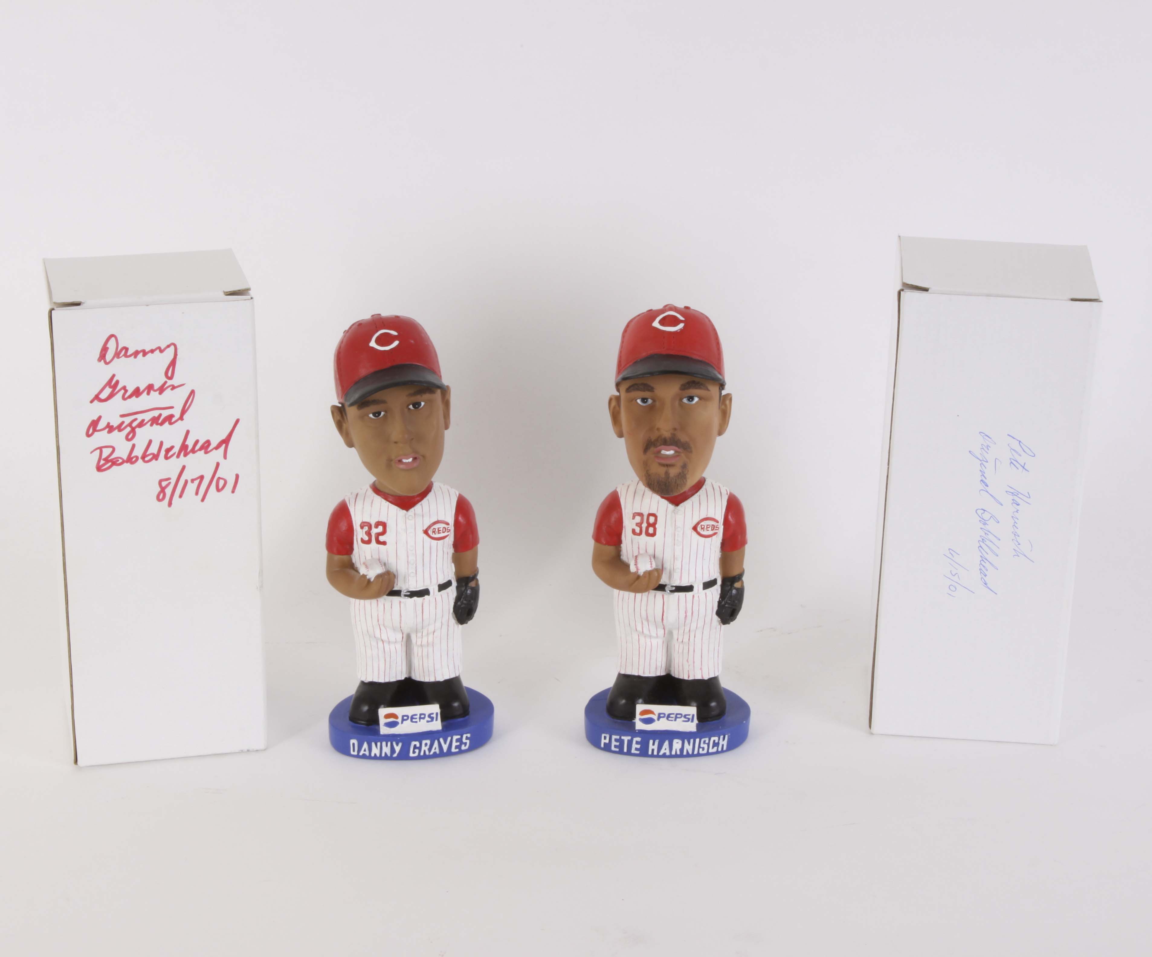 First Edition Bobbleheads including Pete Harnisch and Danny Graves