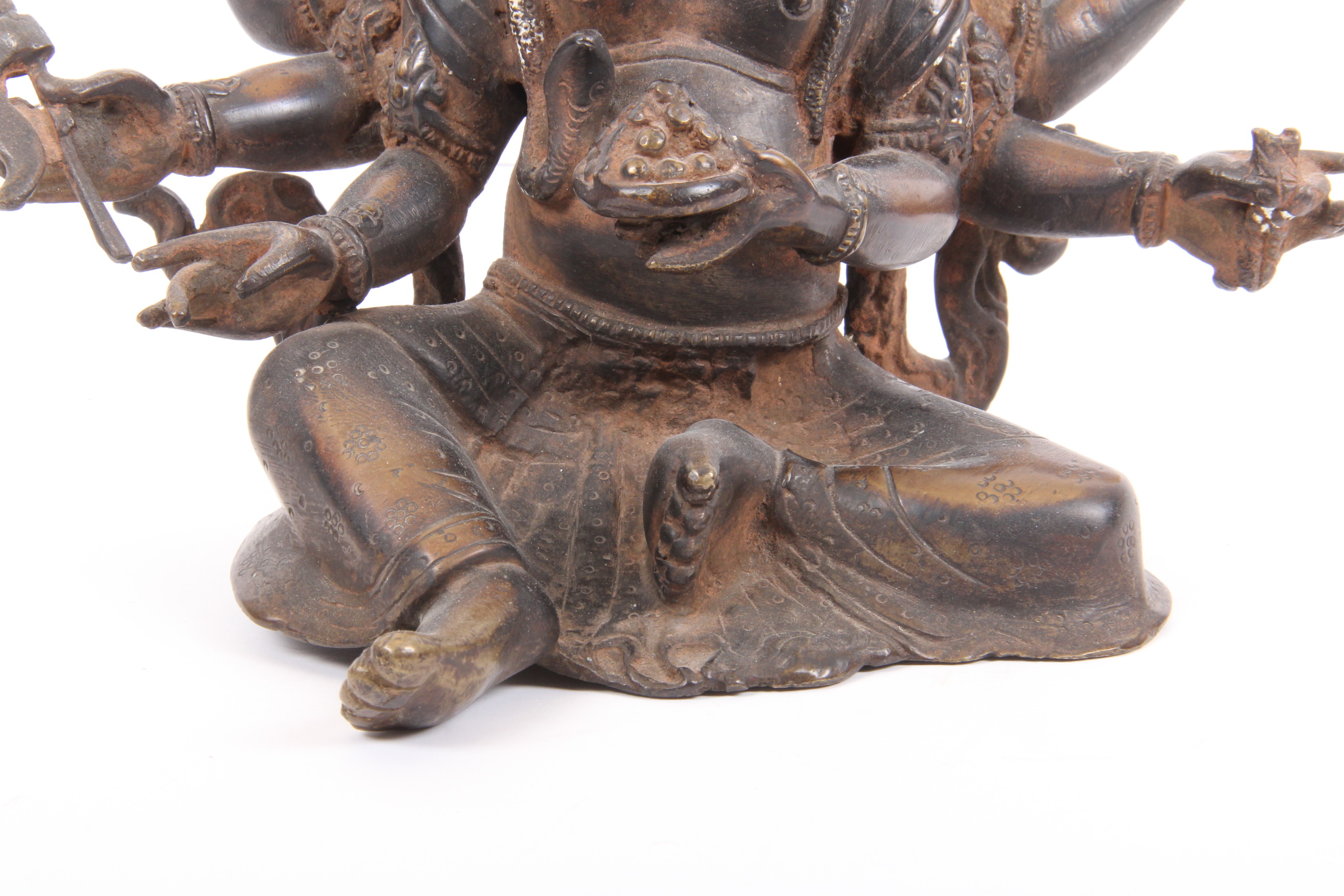 Vintage Metal Sculpture of Vakratunda Ganesha