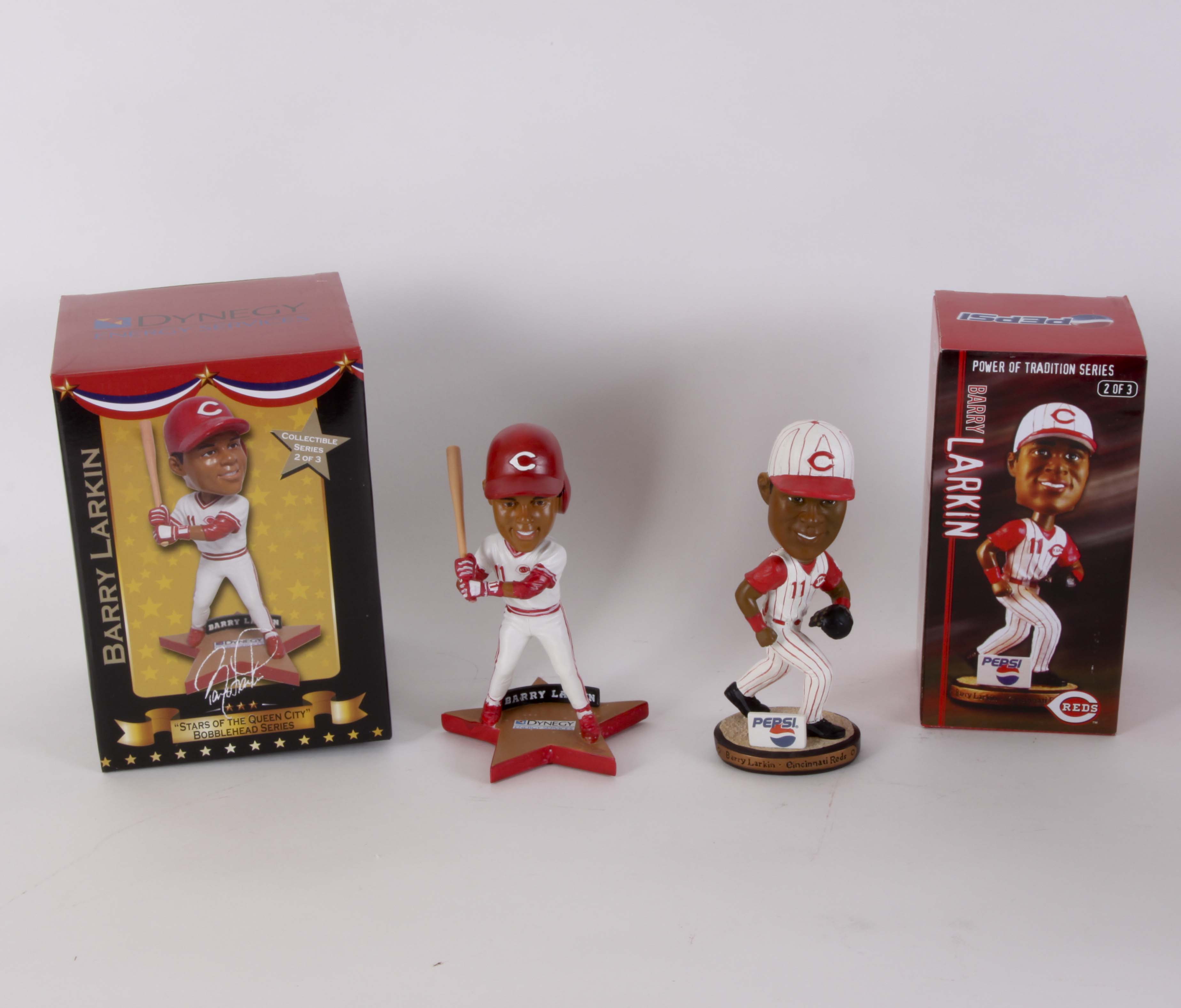 Three Barry Larkin Bobbleheads