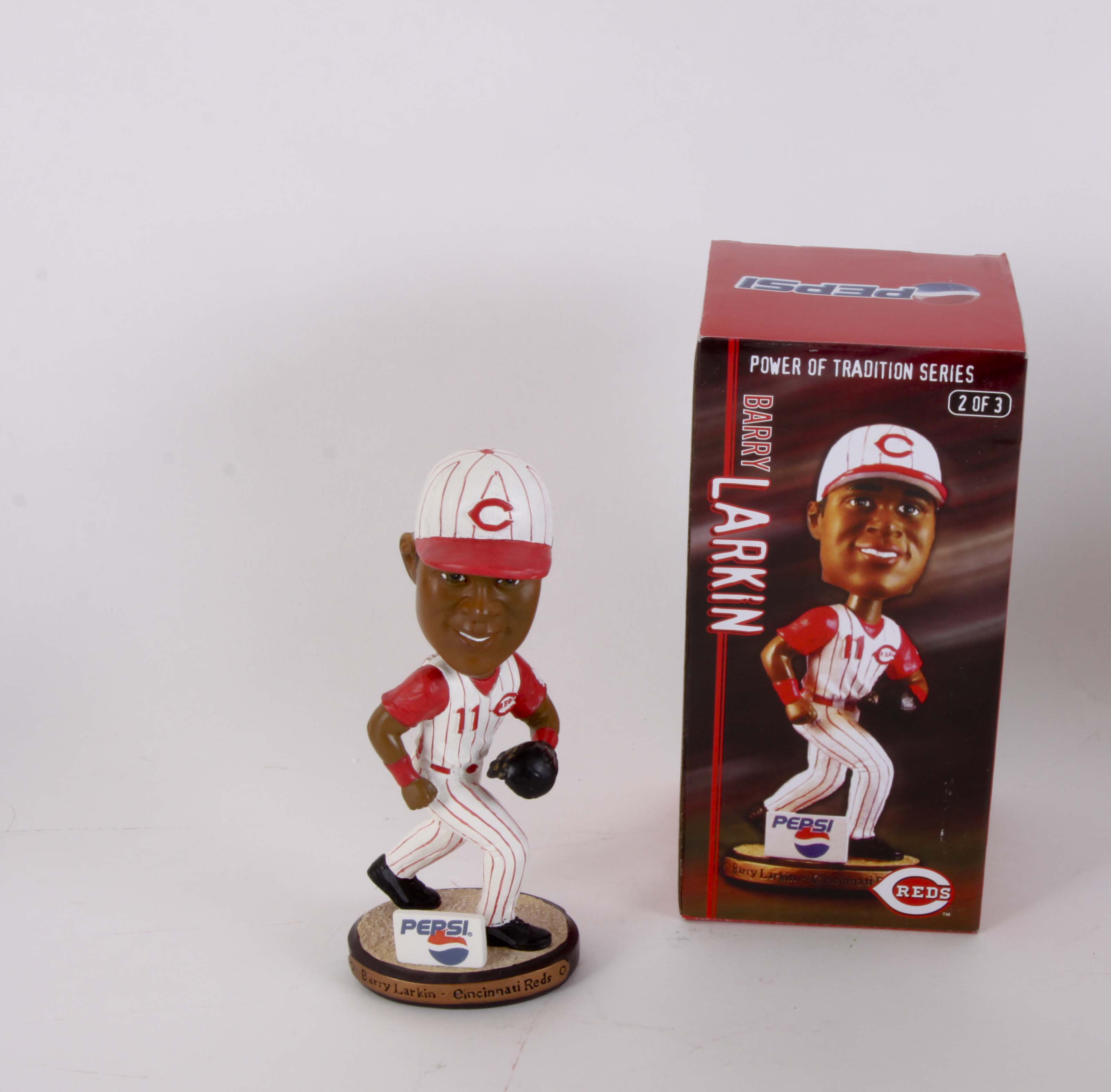 Three Barry Larkin Bobbleheads