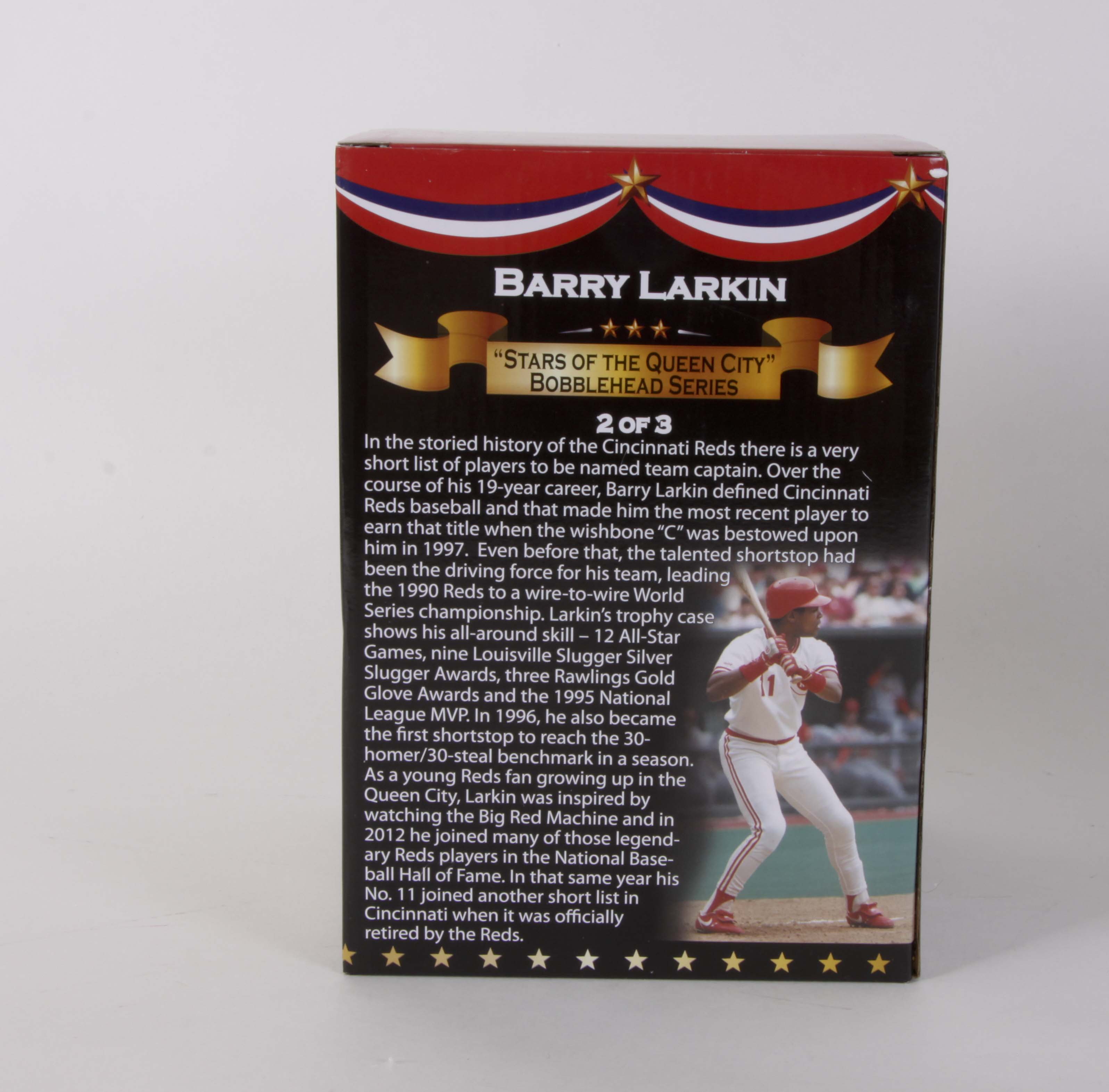 Three Barry Larkin Bobbleheads